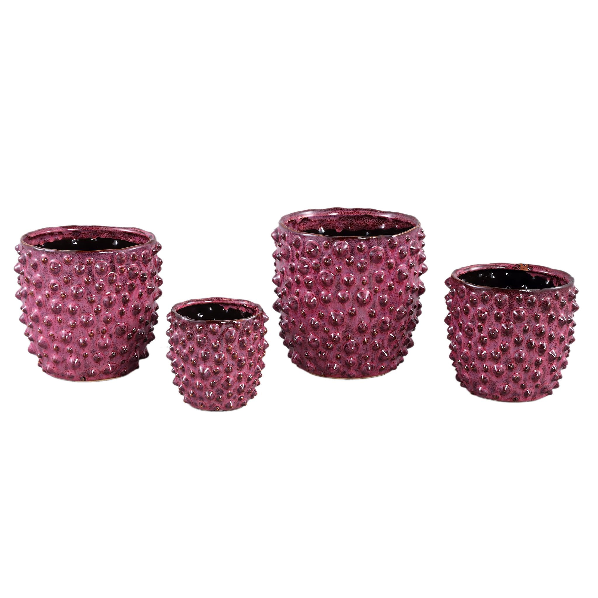 PTMD Marel Bloempot - 19 x 19 x 19 cm - Keramiek - Rood