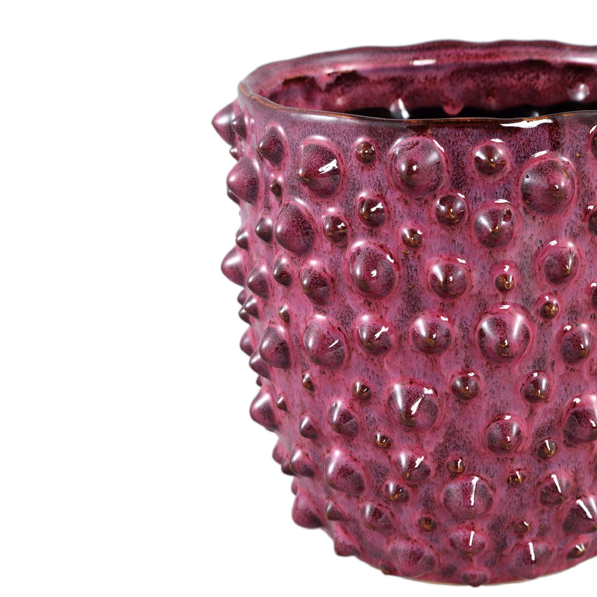 PTMD Marel Bloempot - 19 x 19 x 19 cm - Keramiek - Rood
