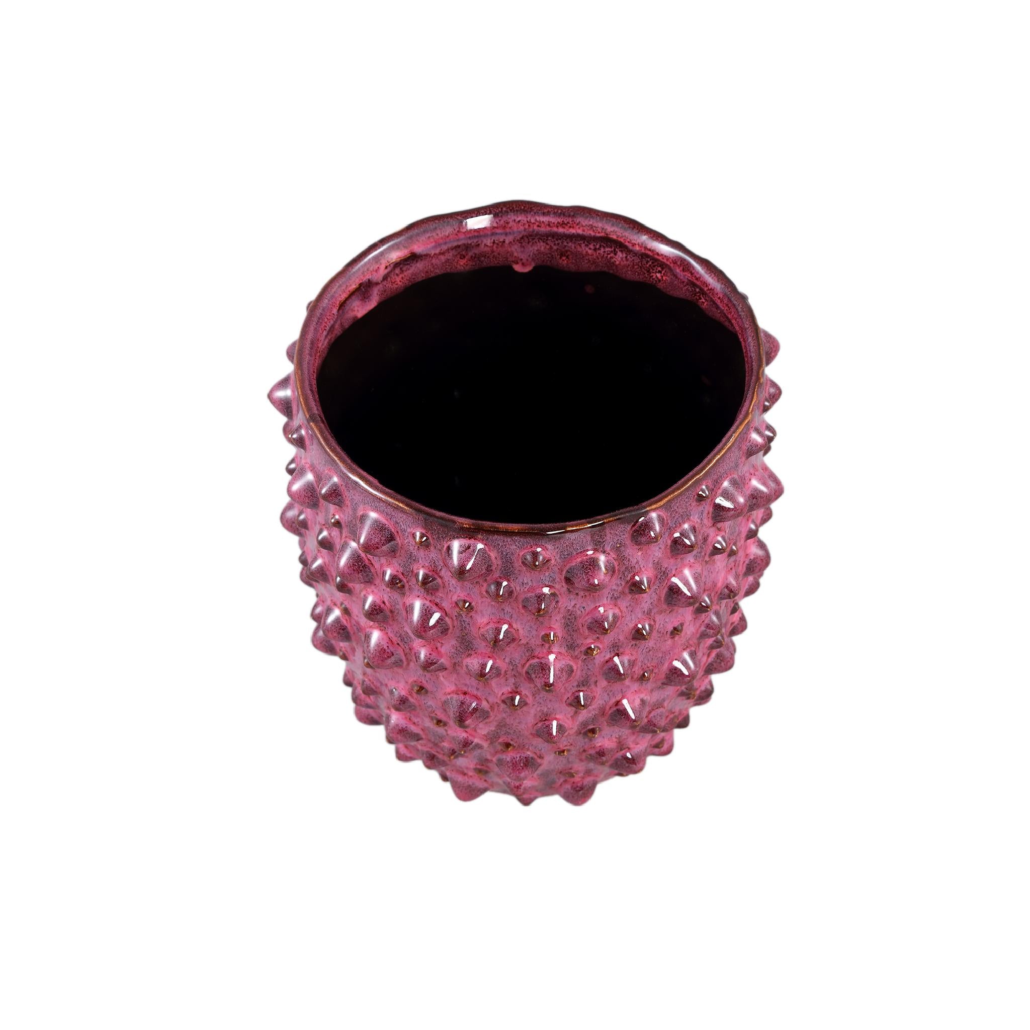 PTMD Marel Bloempot - 19 x 19 x 19 cm - Keramiek - Rood