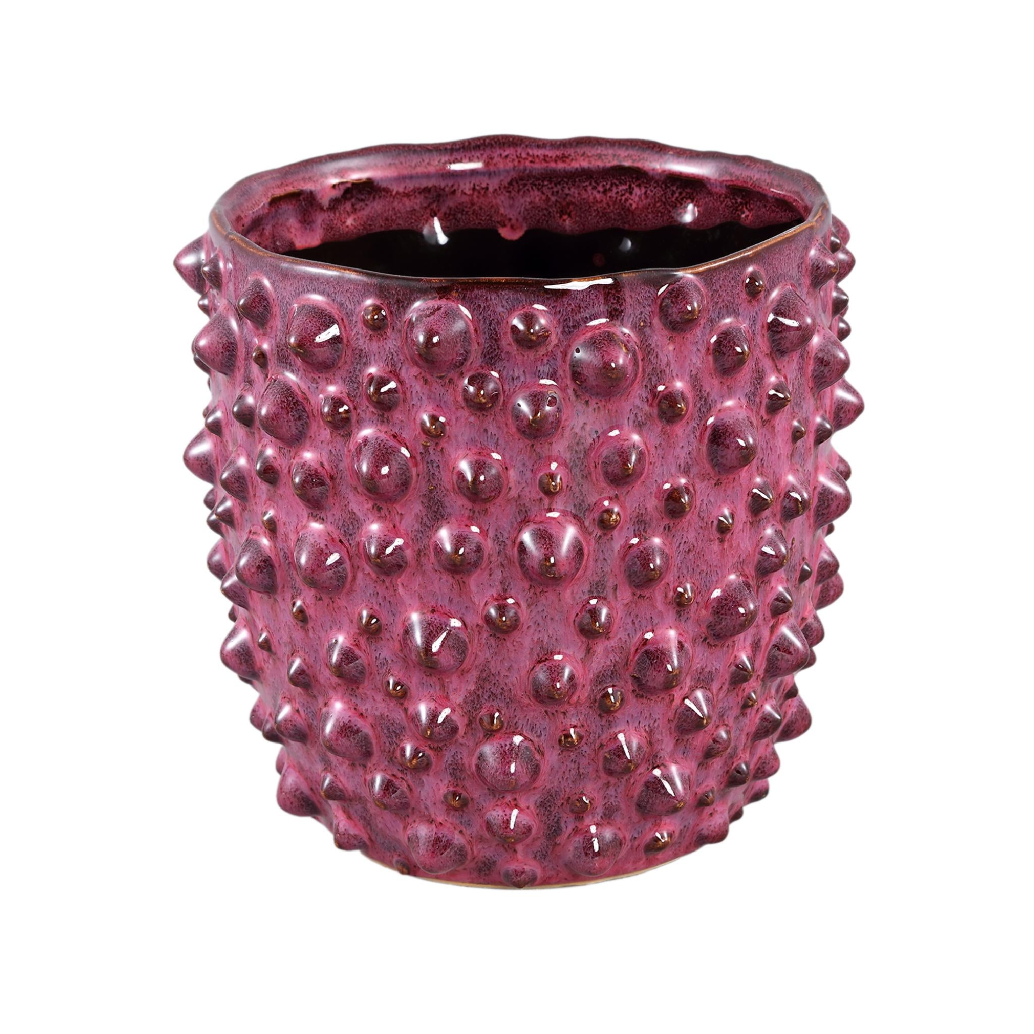 PTMD Marel Bloempot - 19 x 19 x 19 cm - Keramiek - Rood