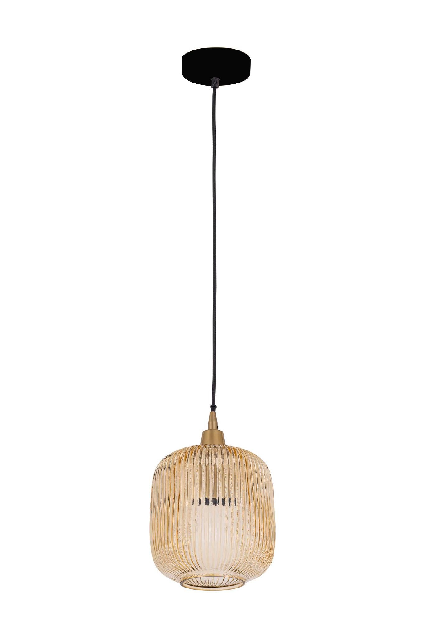 PTMD Juliet Hanglamp - 20 x 20 x 26 cm - Glas - Goud