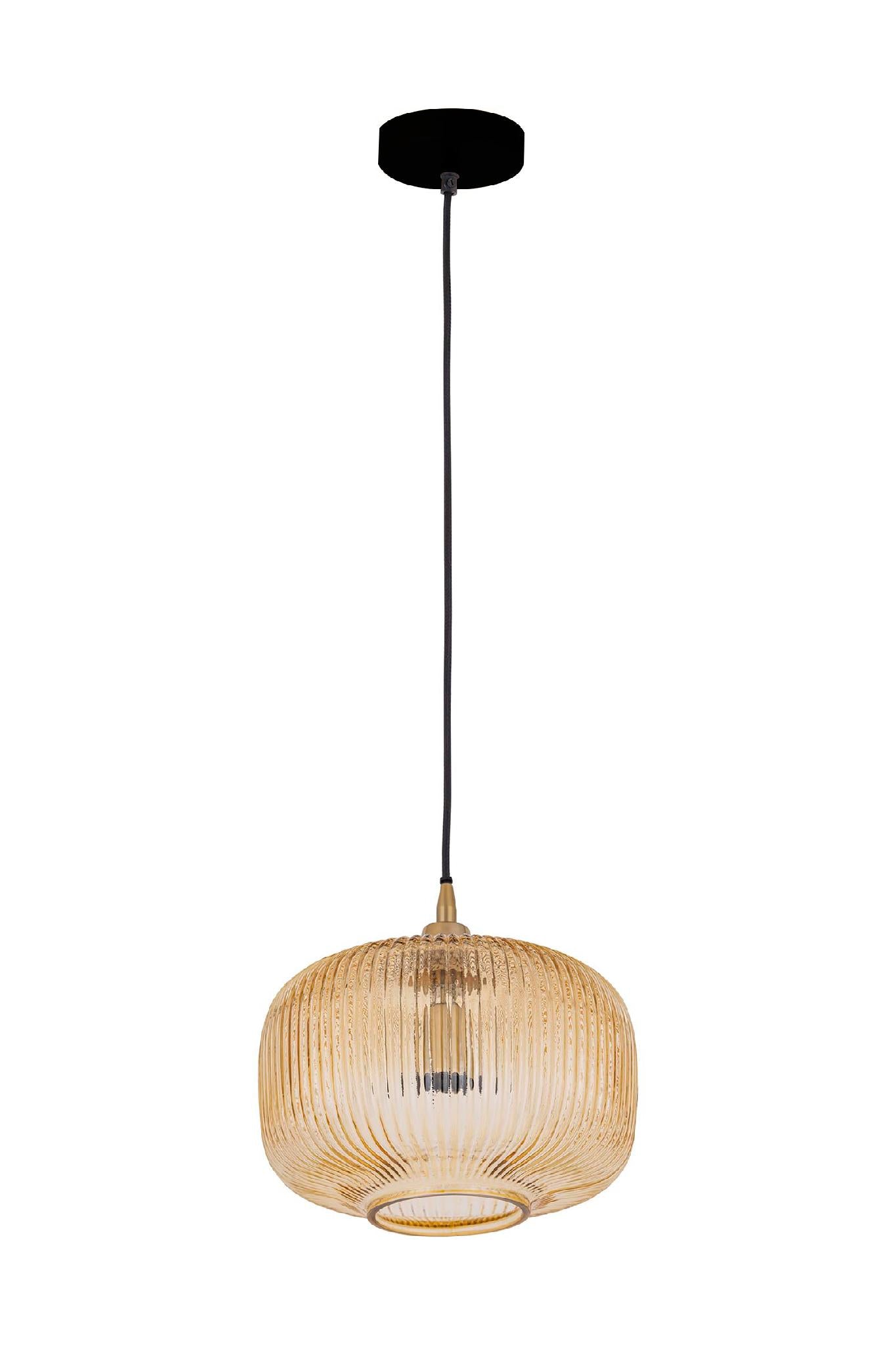 PTMD Juliet Hanglamp - 26 x 26 x 21 cm - Glas - Goud