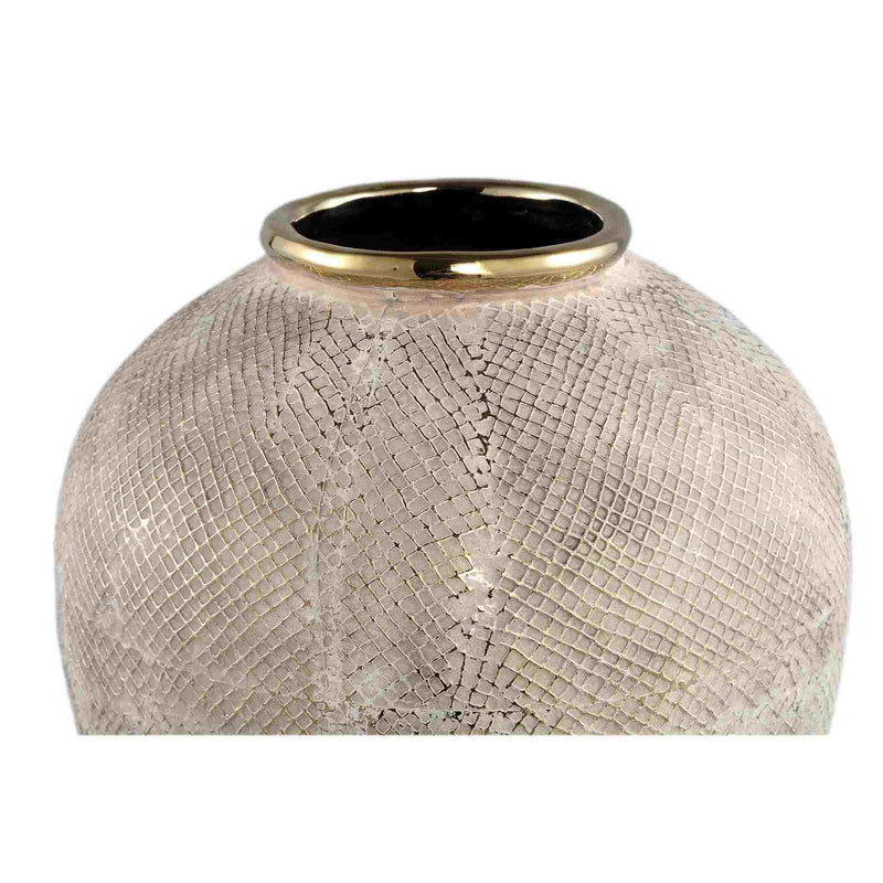 PTMD Bloempot Astleigh - 31x31x39 cm - Keramiek - Goud