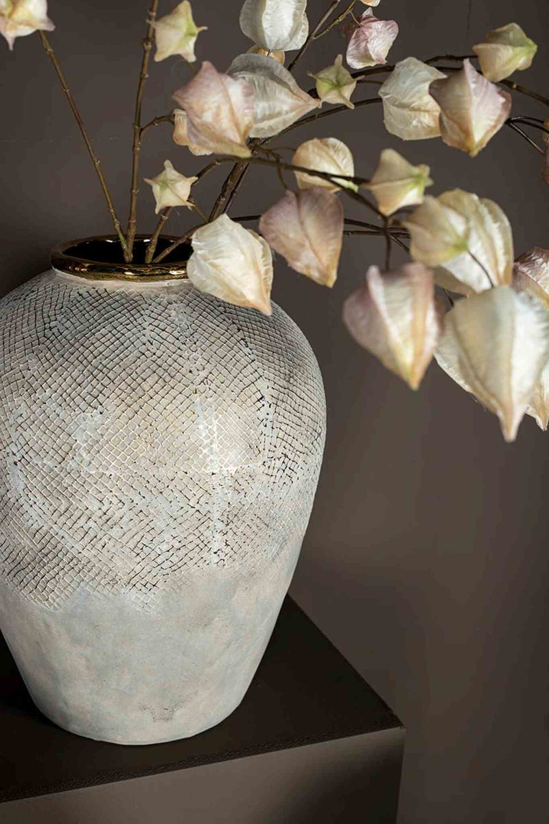 PTMD Bloempot Astleigh - 31x31x39 cm - Keramiek - Goud