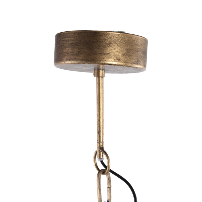 PTMD Hanglamp Linnes - 42x42x36 cm - Metaal - Goud