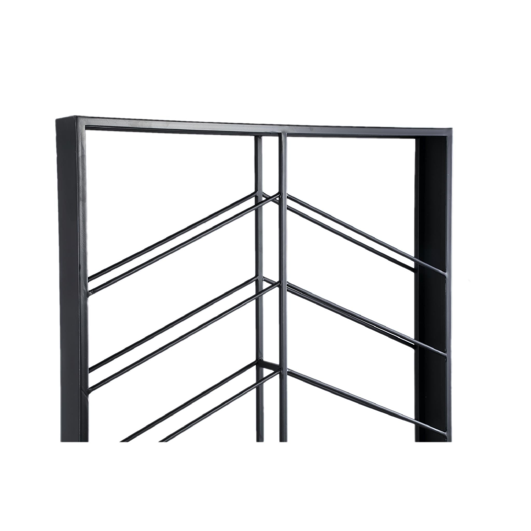 PTMD Vinno Wijnrek - 65 x 8 x 120 cm - Ijzer - Zwart
