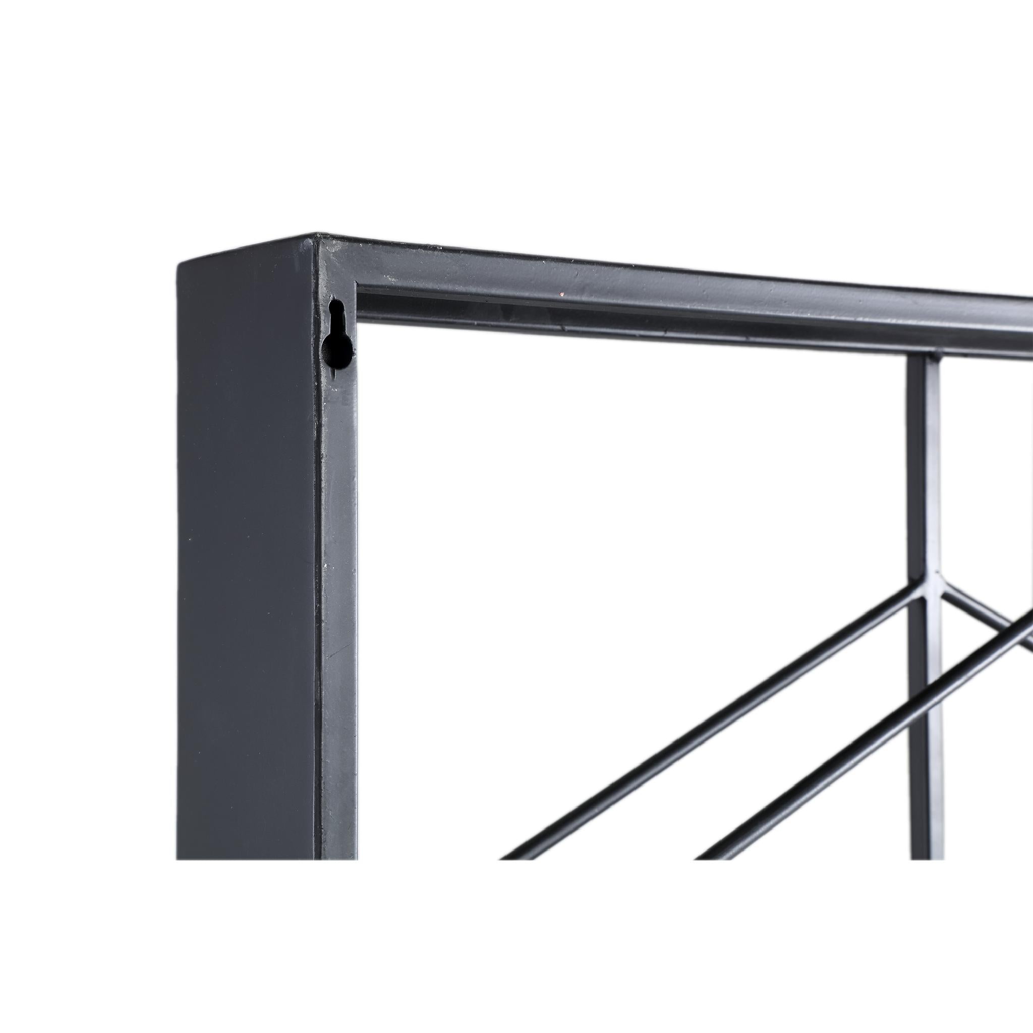 PTMD Vinno Wijnrek - 65 x 8 x 120 cm - Ijzer - Zwart