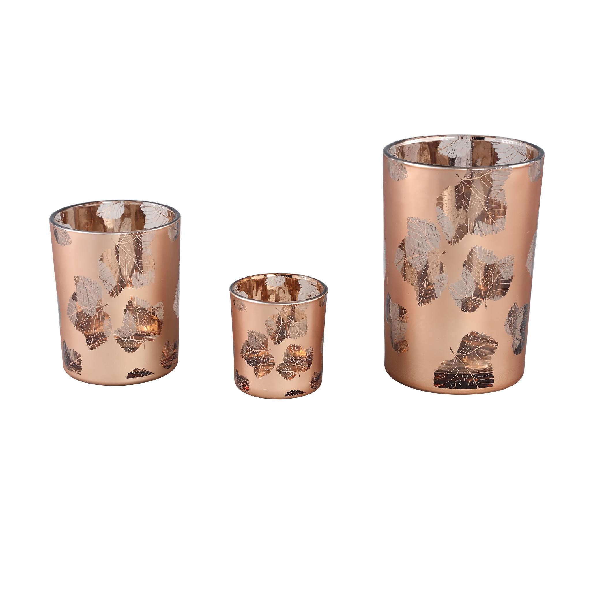 PTMD Mexxy Windlicht - 12 x 12 x 18 cm - Glas - Bruin
