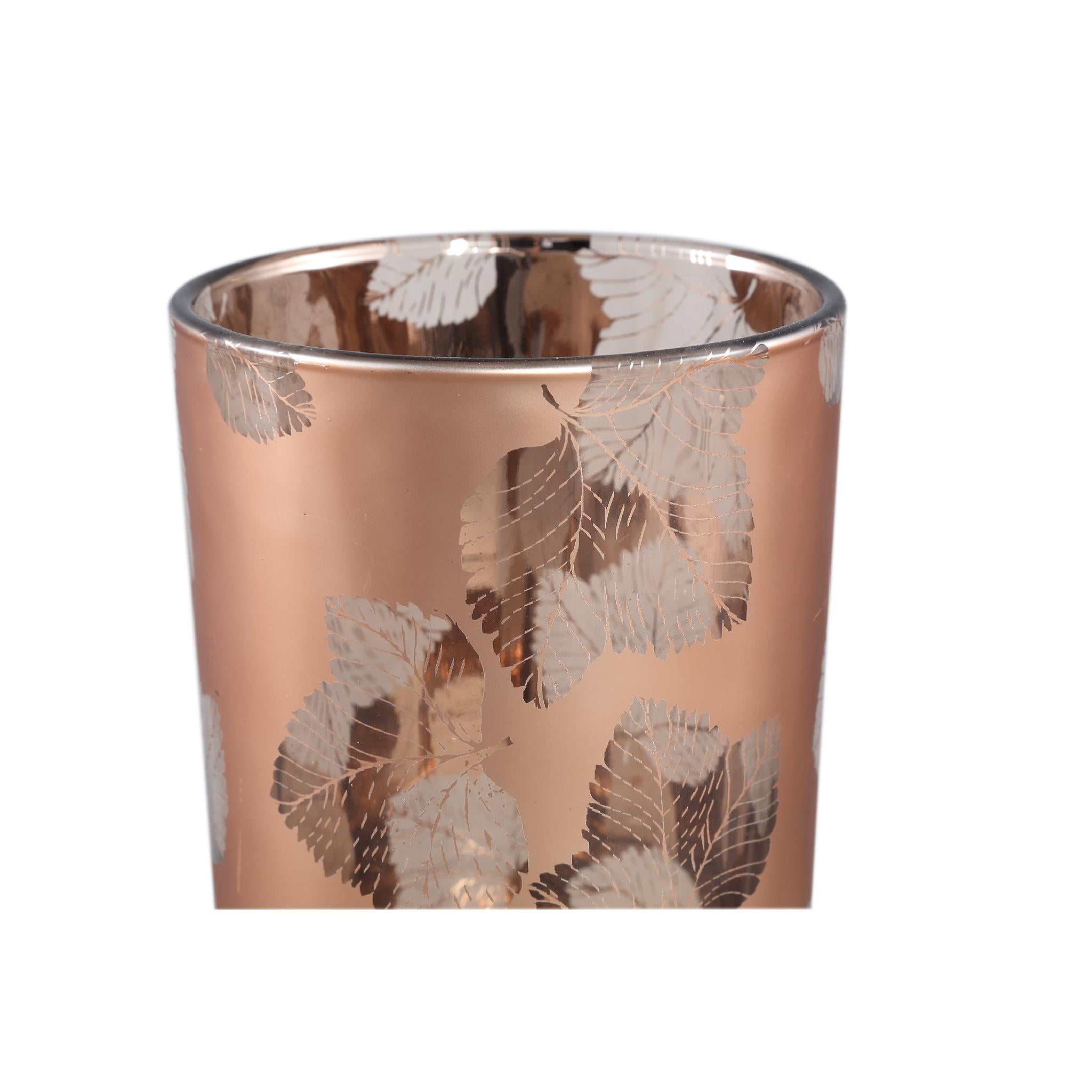 PTMD Mexxy Windlicht - 12 x 12 x 18 cm - Glas - Bruin