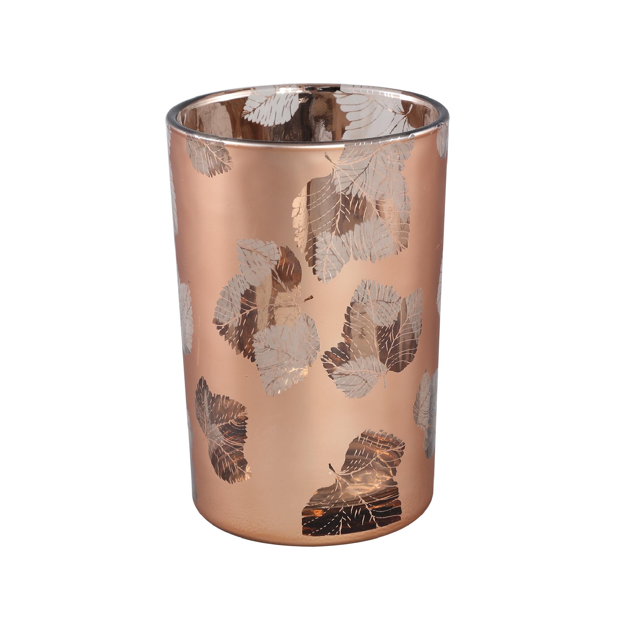 PTMD Mexxy Windlicht - 12 x 12 x 18 cm - Glas - Bruin
