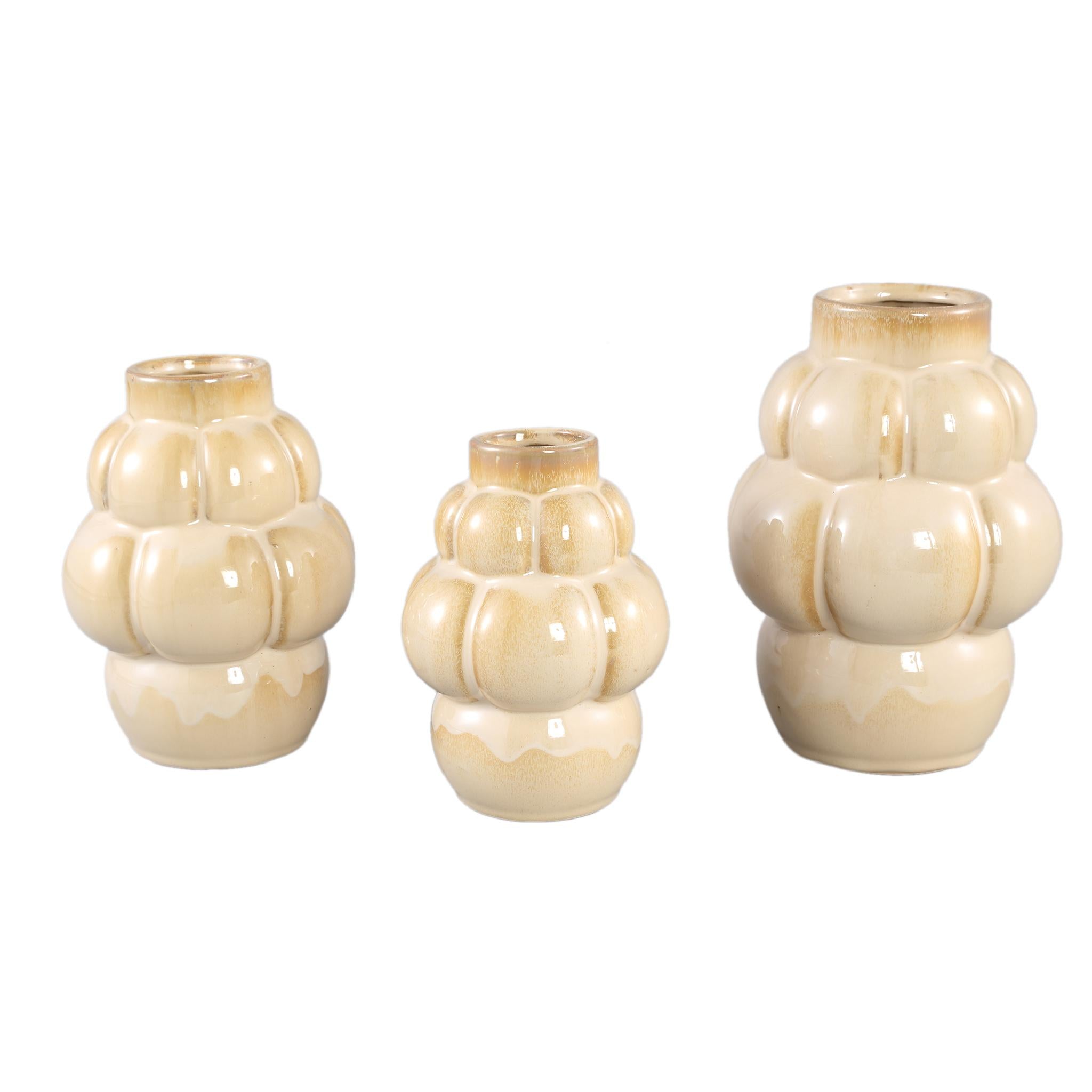 PTMD Nolay Vaas - 16 x 16 x 22 cm - Keramiek - Creme