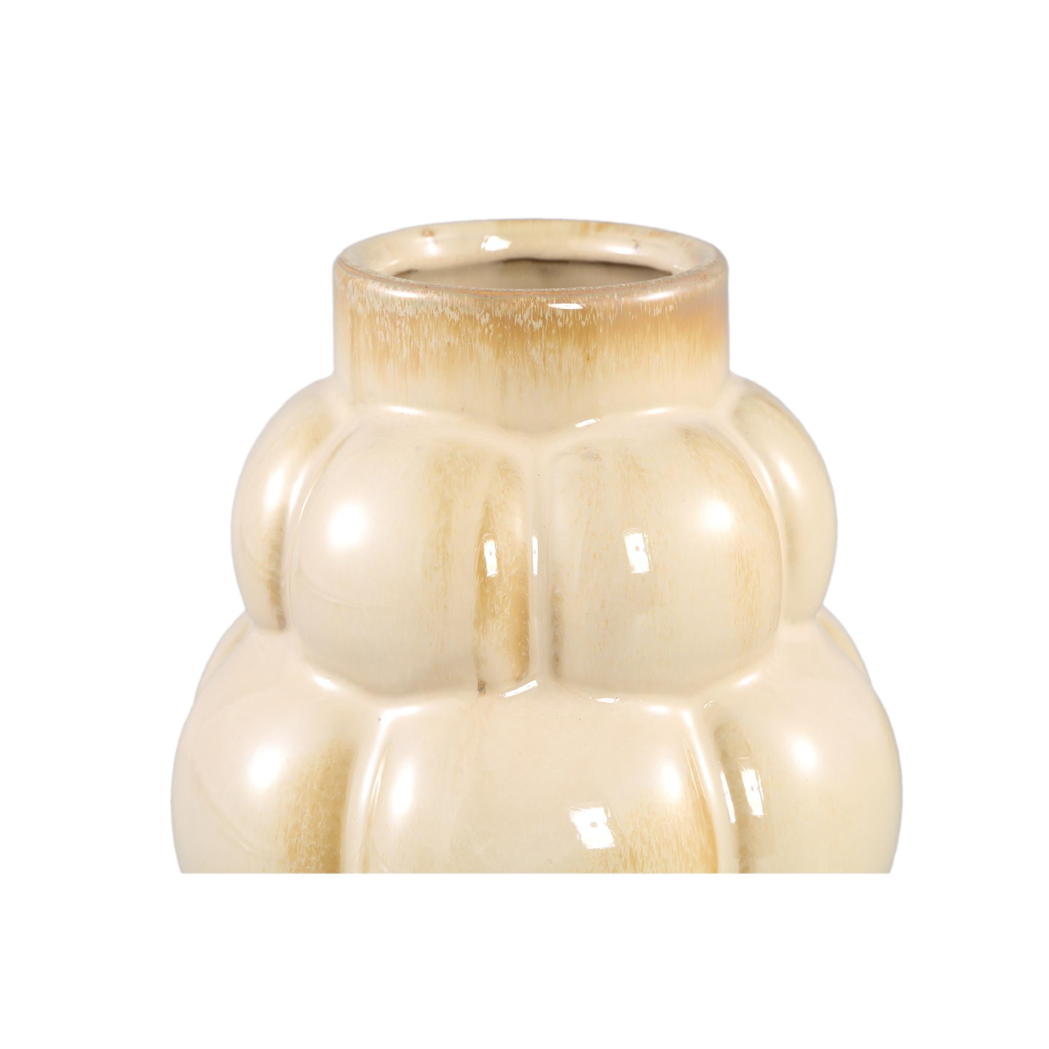 PTMD Nolay Vaas - 16 x 16 x 22 cm - Keramiek - Creme