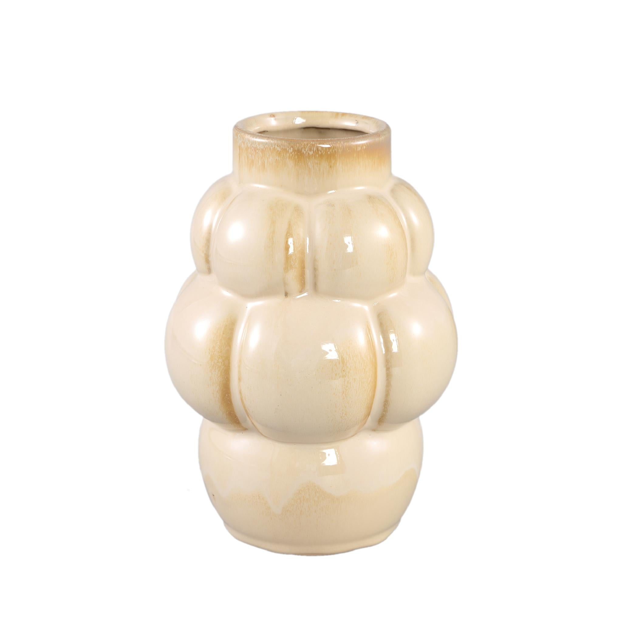 PTMD Nolay Vaas - 16 x 16 x 22 cm - Keramiek - Creme