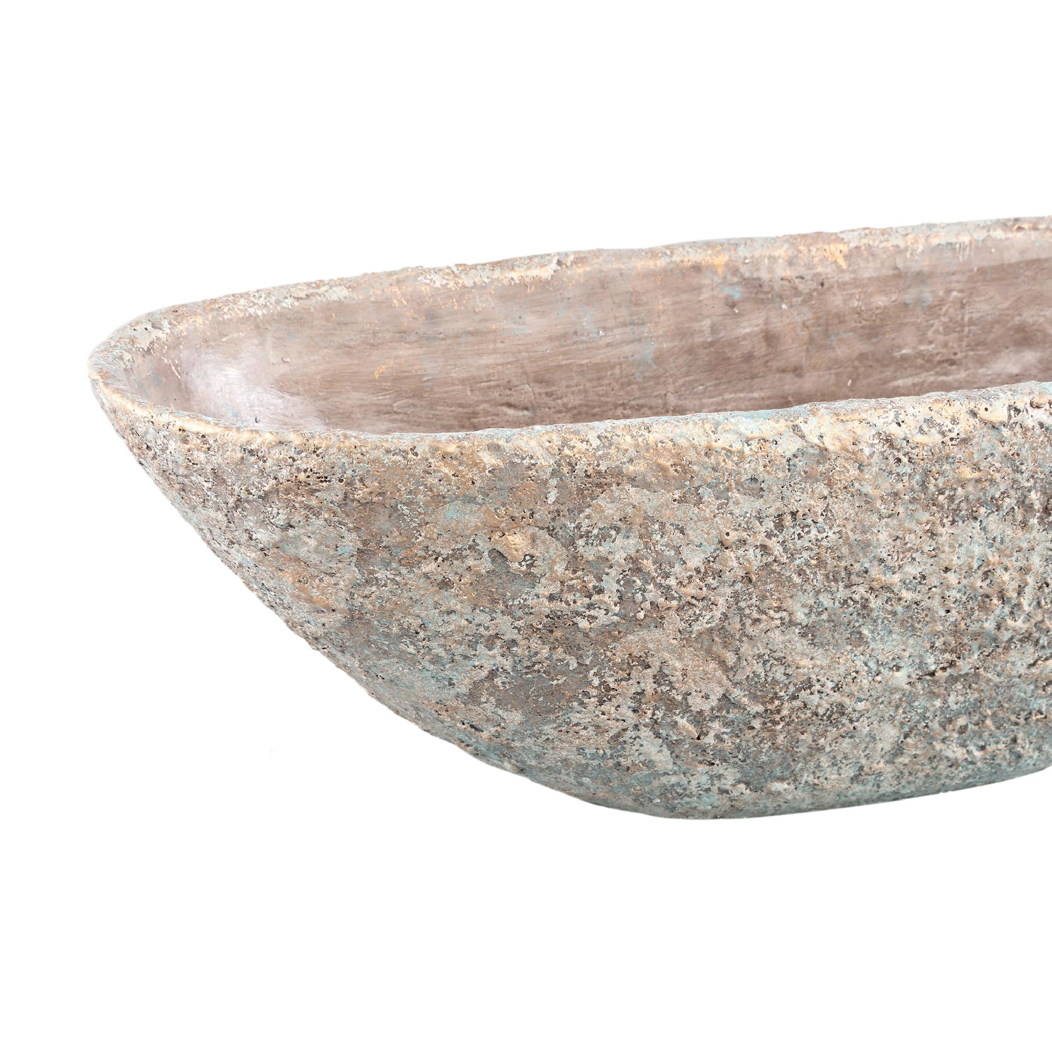PTMD Hayle Bloempot - 64 x 24 x 21 cm - Cement - Creme