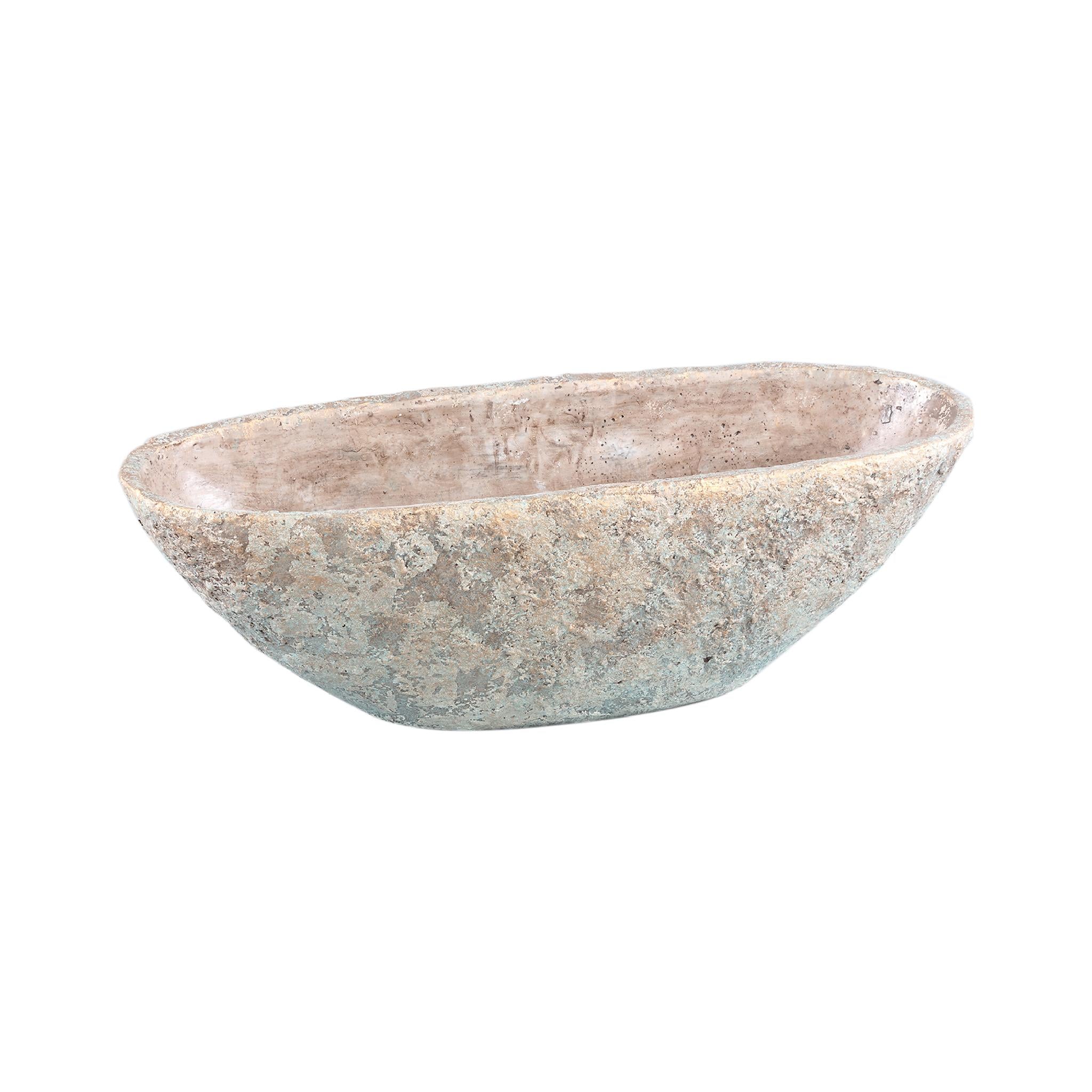 PTMD Hayle Bloempot - 56 x 21 x 19 cm - Cement - Creme