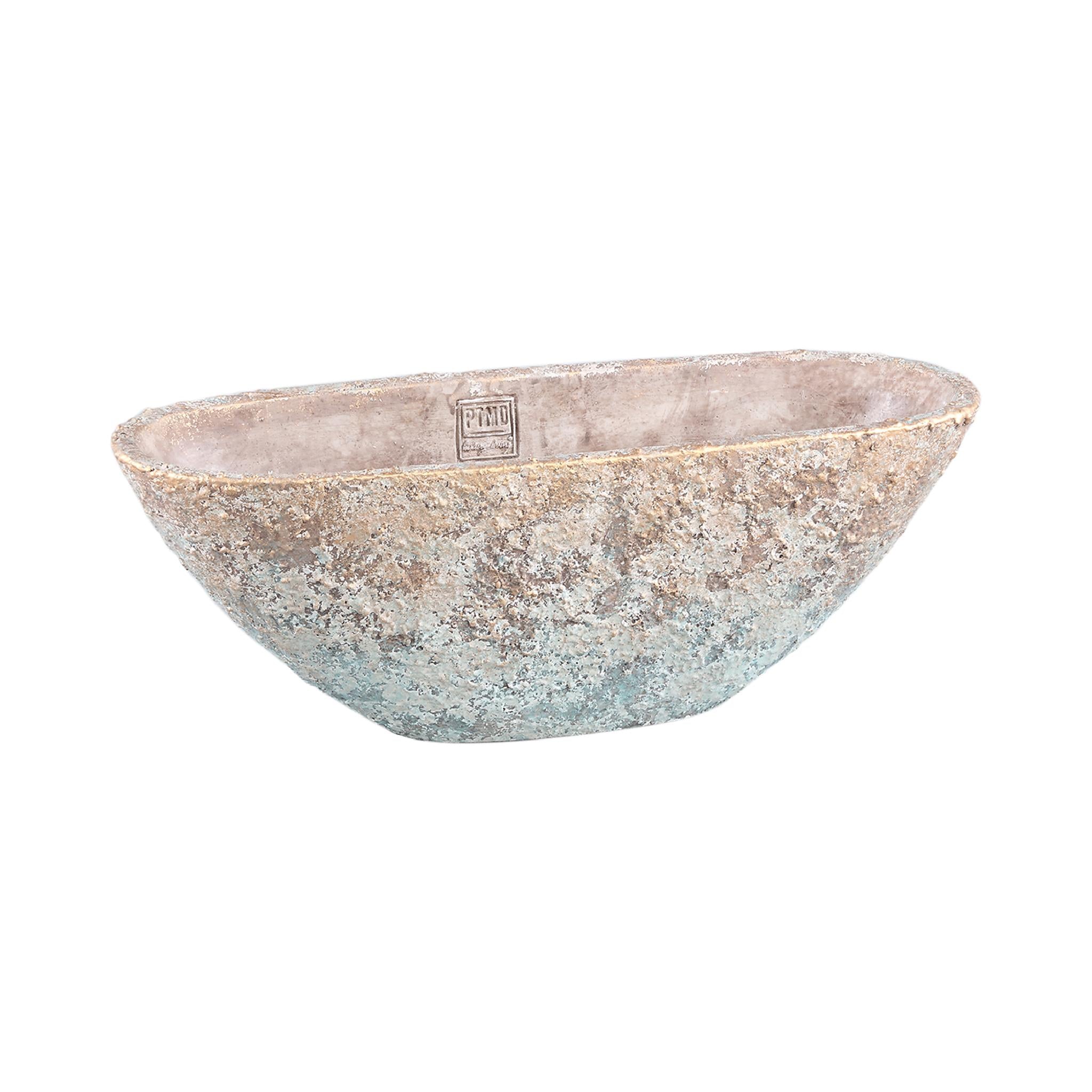 PTMD Hayle Bloempot - 45 x 17 x 16 cm - Cement - Creme