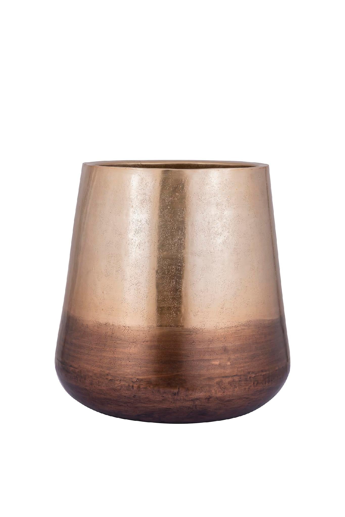 PTMD Nouska Bloempot - 57 x 57 x 59 cm - Aluminium - Goud