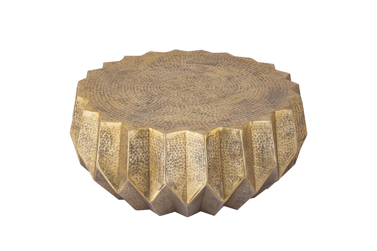 PTMD Viya Salontafel - 96 x 96 x 39 cm - Aluminium - Goud