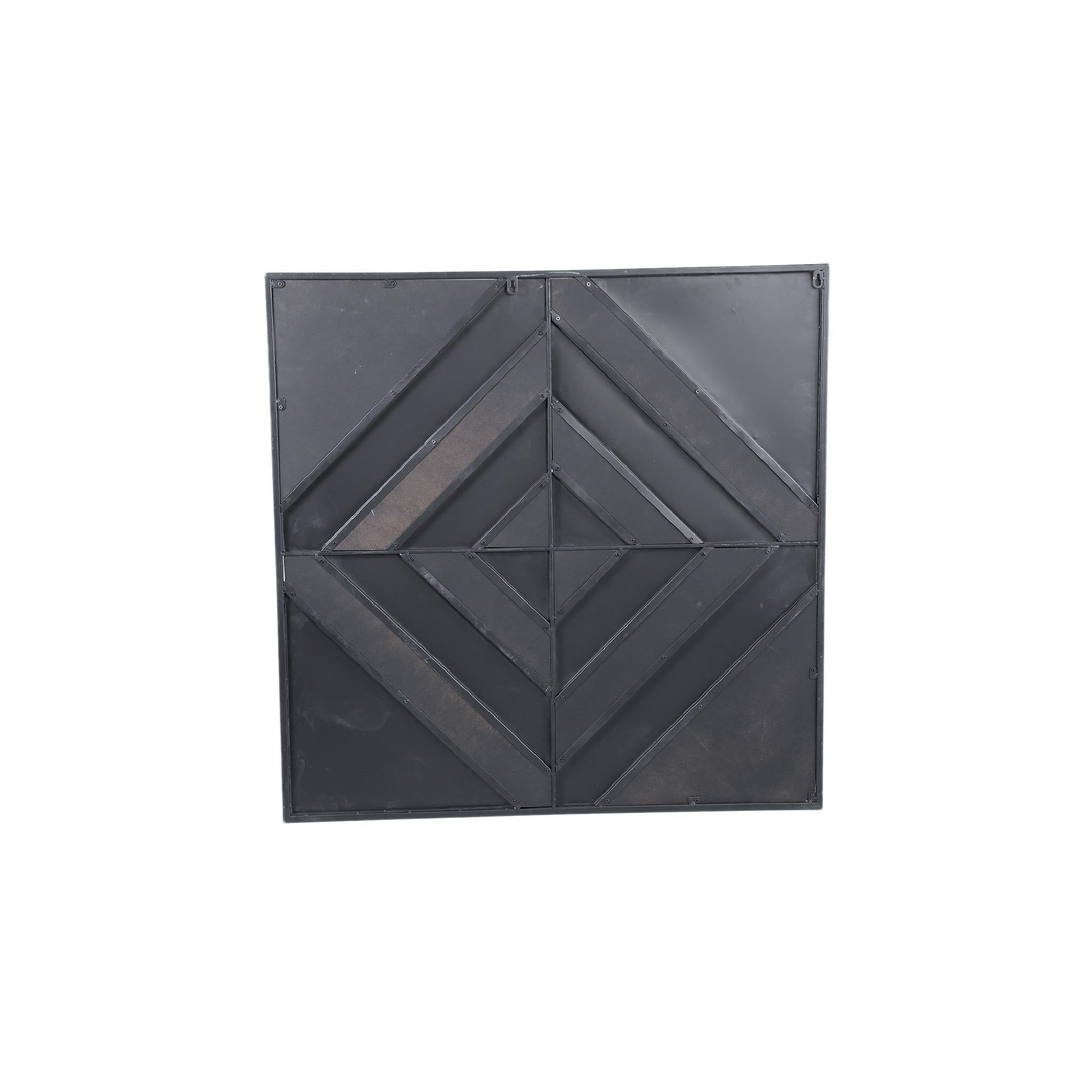 PTMD Mixa Wandpaneel - 120 x 1 x 120 cm - Ijzer - Zwart