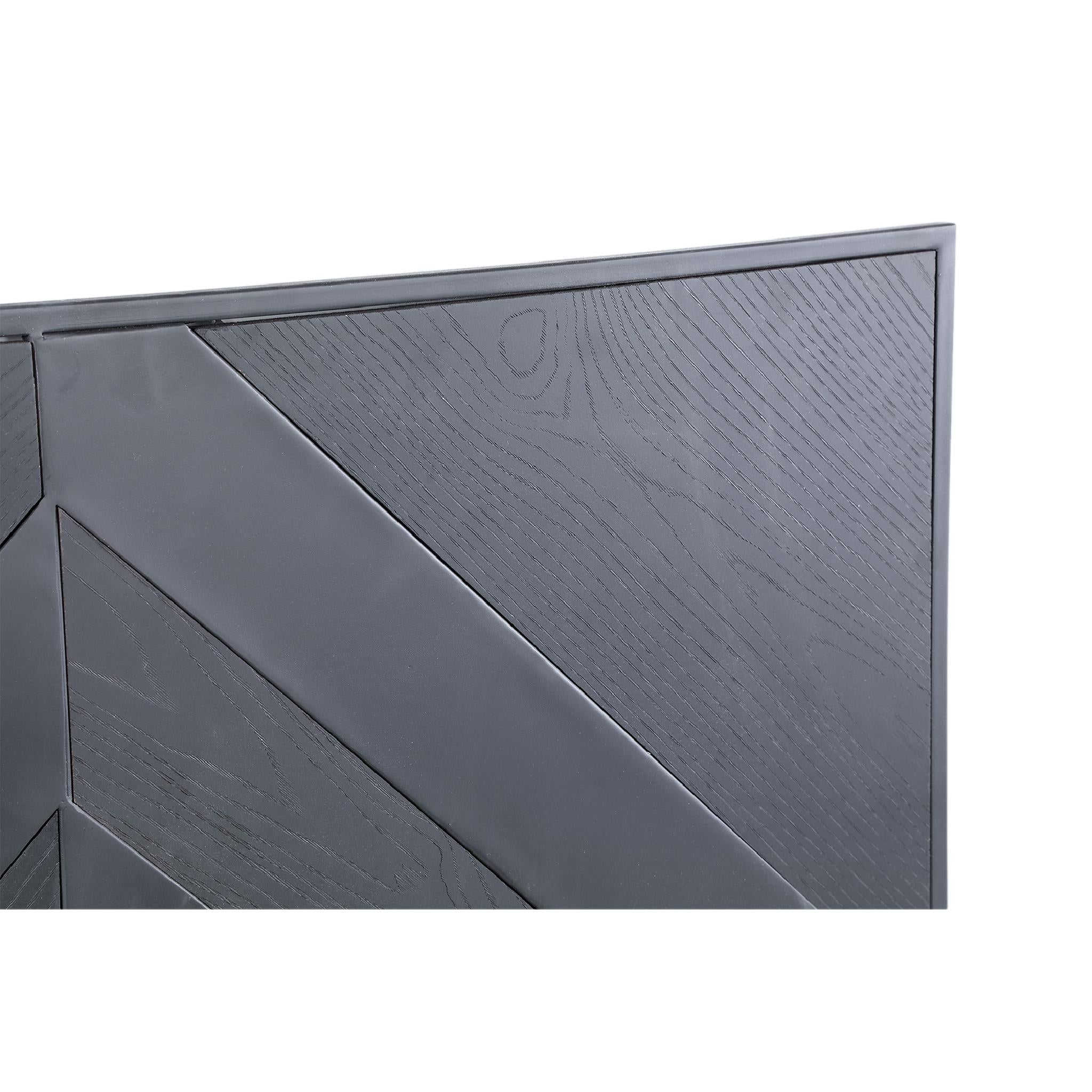 PTMD Mixa Wandpaneel - 120 x 1 x 120 cm - Ijzer - Zwart