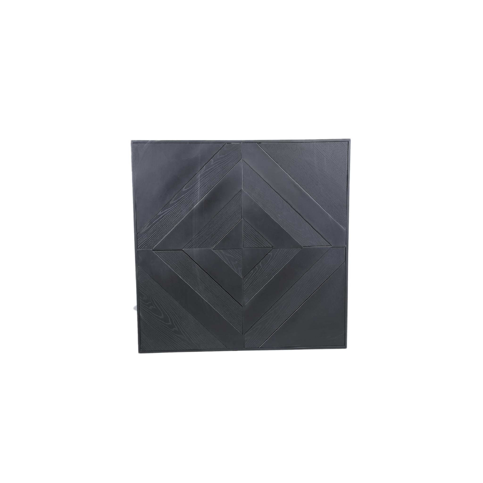 PTMD Mixa Wandpaneel - 120 x 1 x 120 cm - Ijzer - Zwart