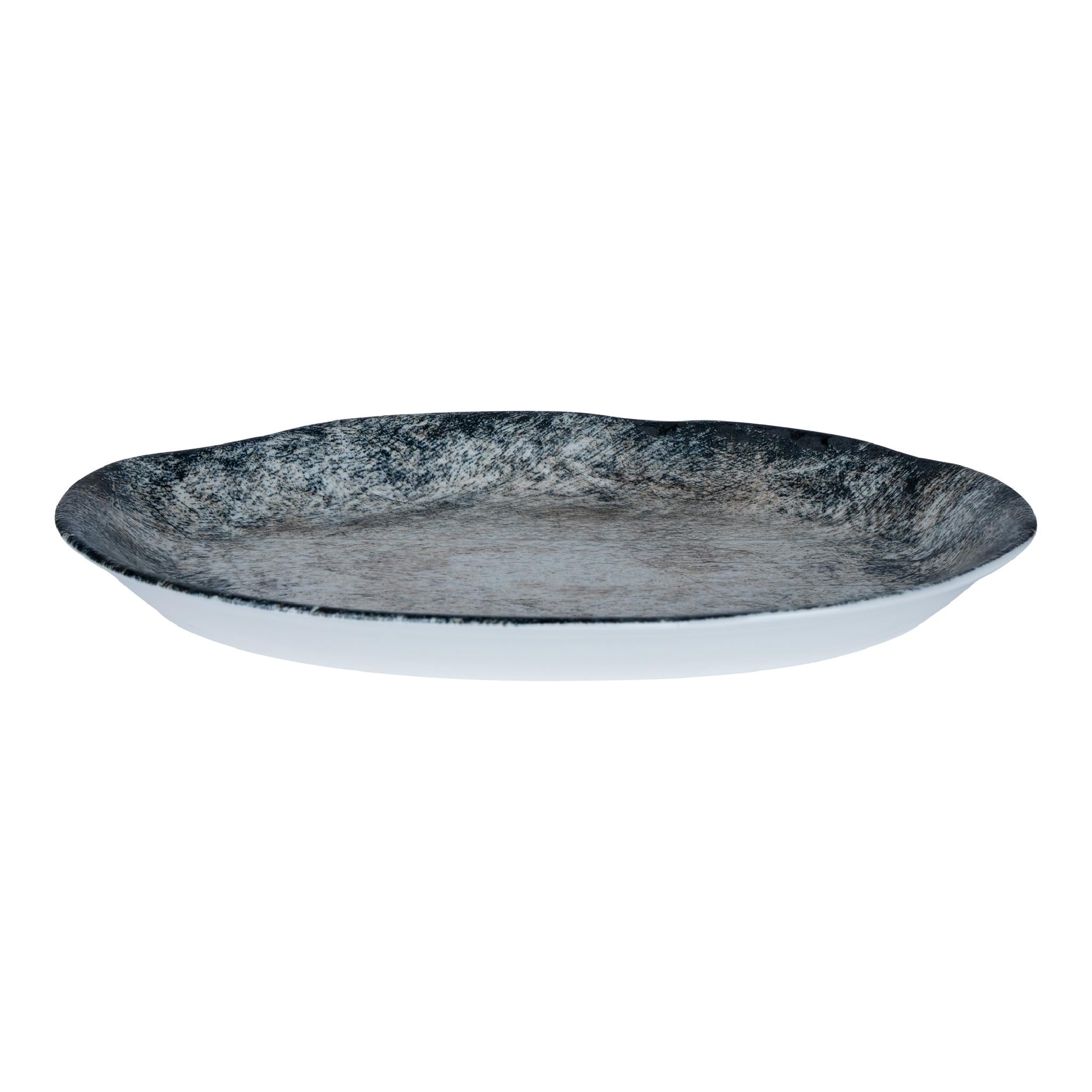 PTMD Callisto Ovaal Bord - 32 x 18 x 3 cm - Porselein - Blauw