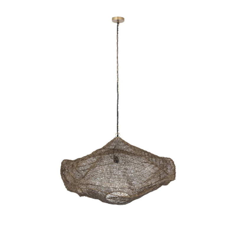 PTMD Hanglamp Lailaa - 90x90x37 cm - Ijzer - Messing
