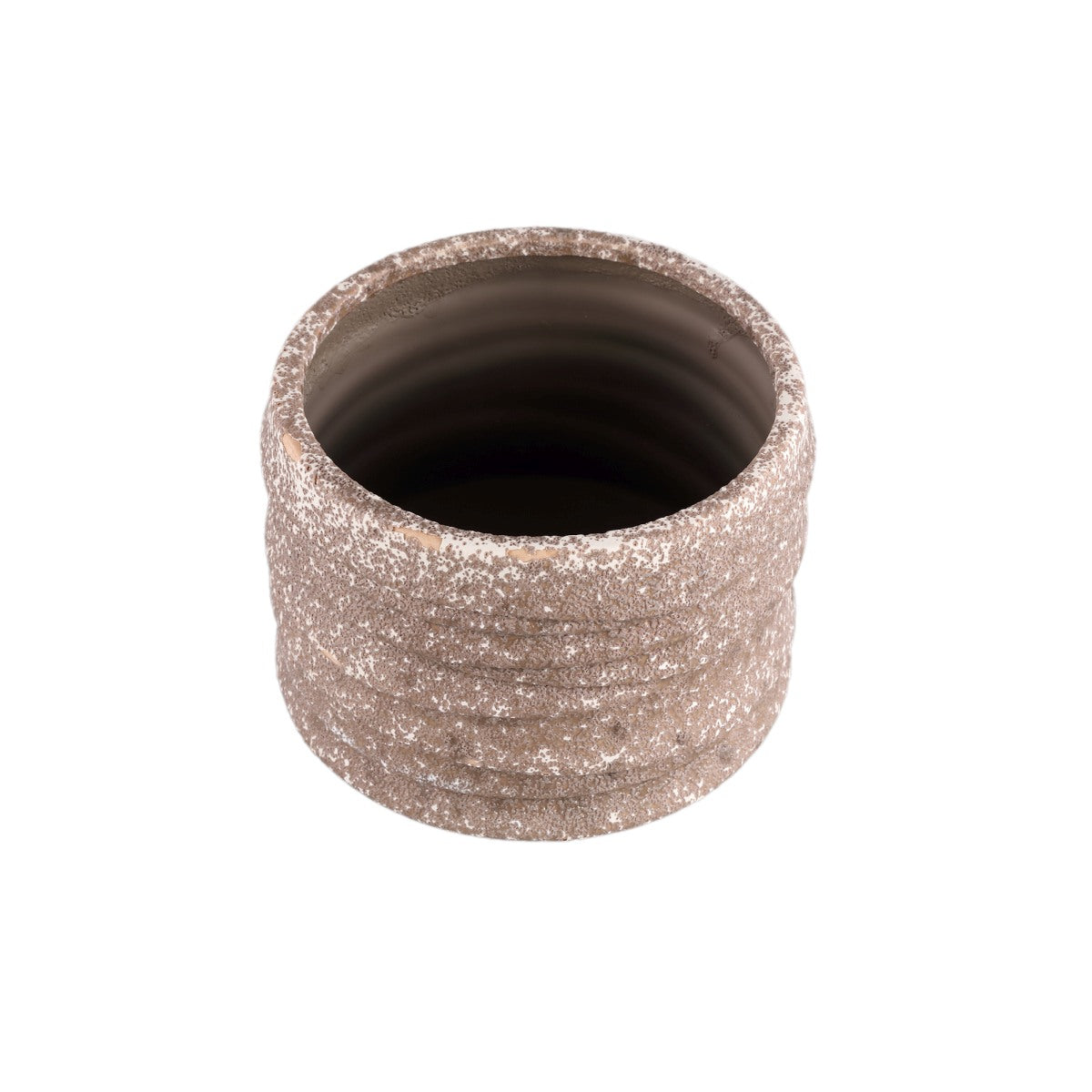 PTMD Bloempot Hindouy - 19x19x16 cm - Keramiek - Bruin
