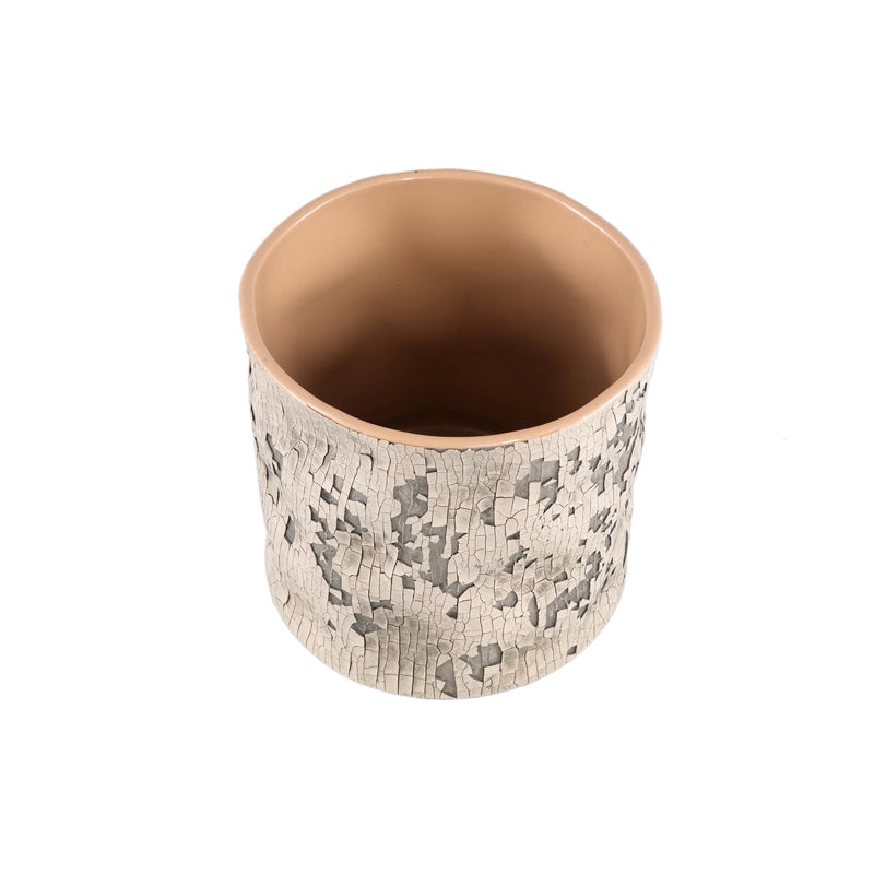 PTMD Bloempot Millay - 17x17x16 cm - Keramiek - Beige