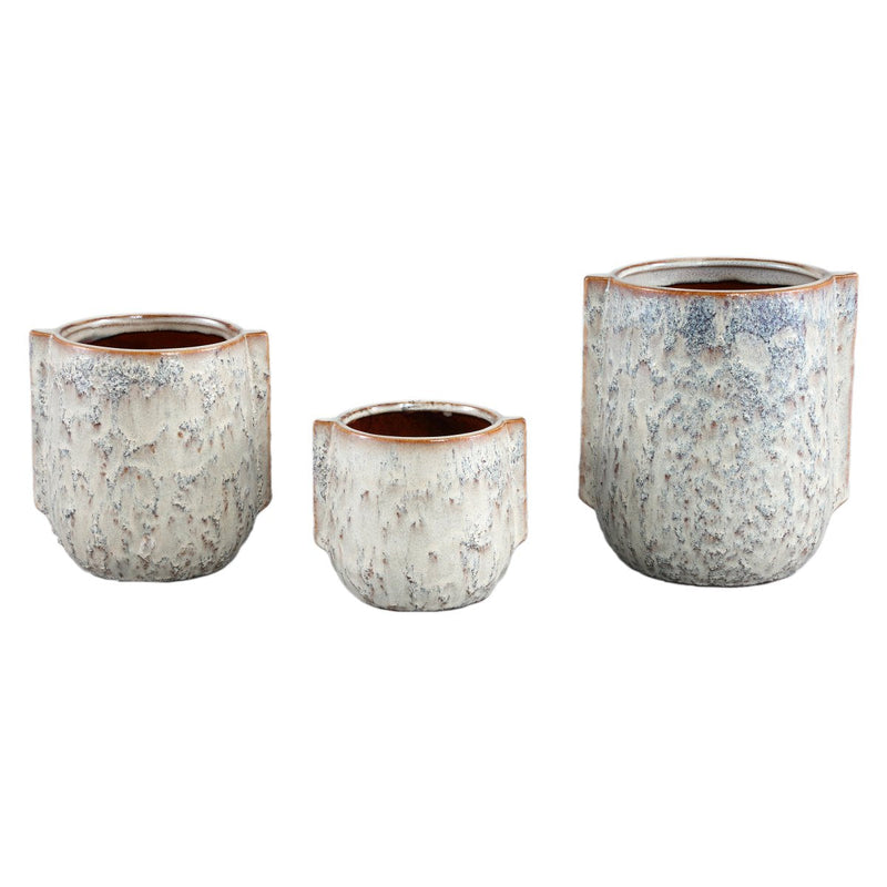 PTMD Bloempot Loiky - 17x15x19 cm - Keramiek - Creme