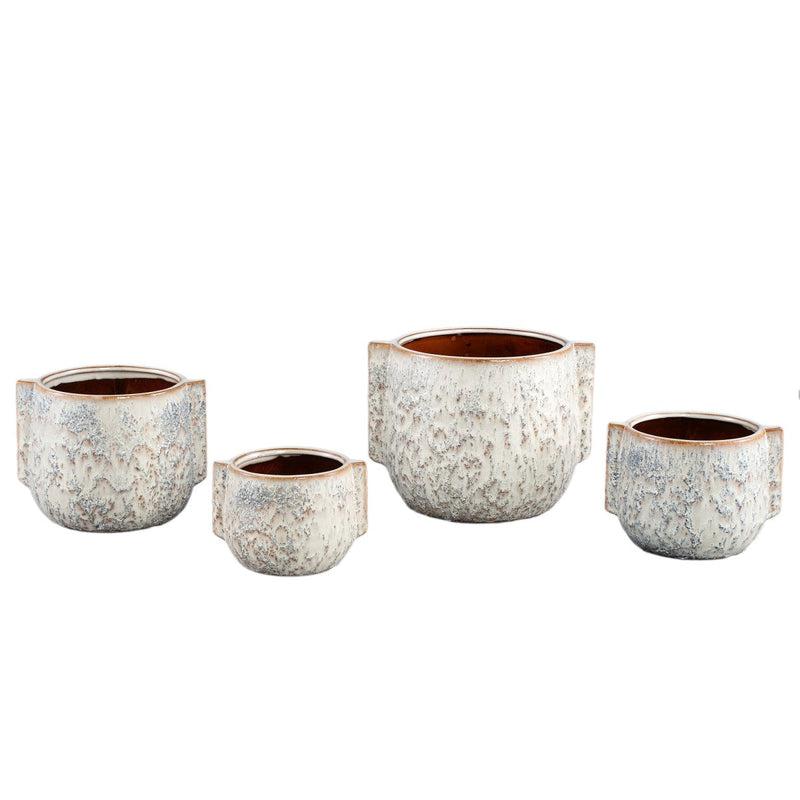 PTMD Bloempot Loiky - 21x19x16 cm - Keramiek - Creme