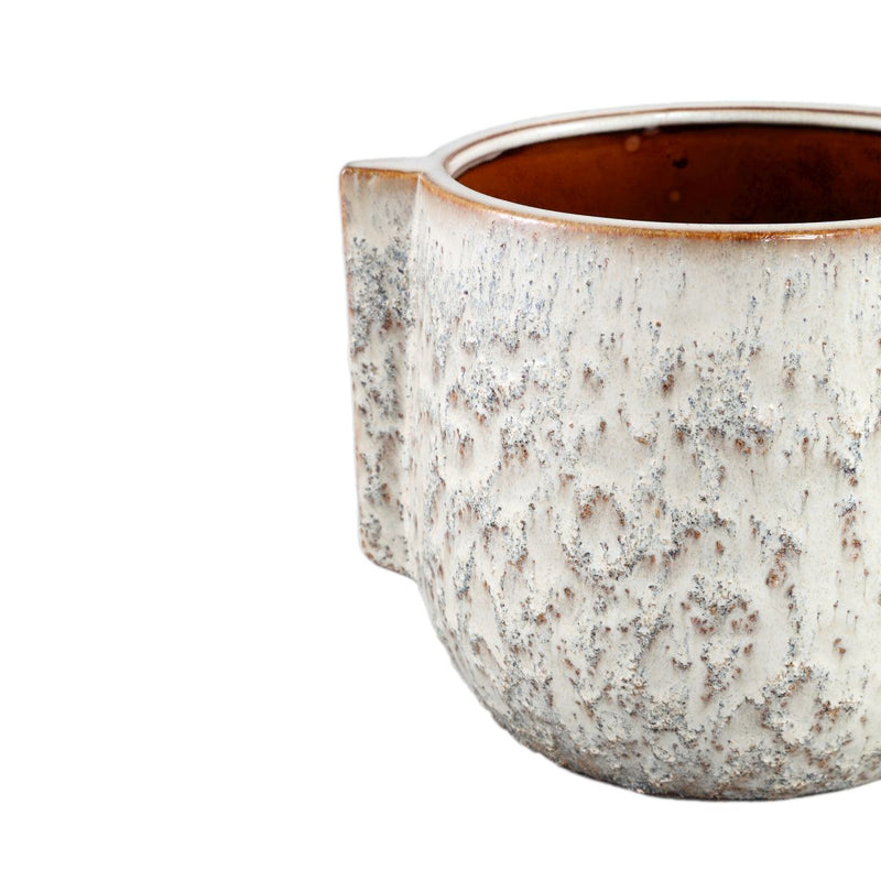 PTMD Bloempot Loiky - 21x19x16 cm - Keramiek - Creme