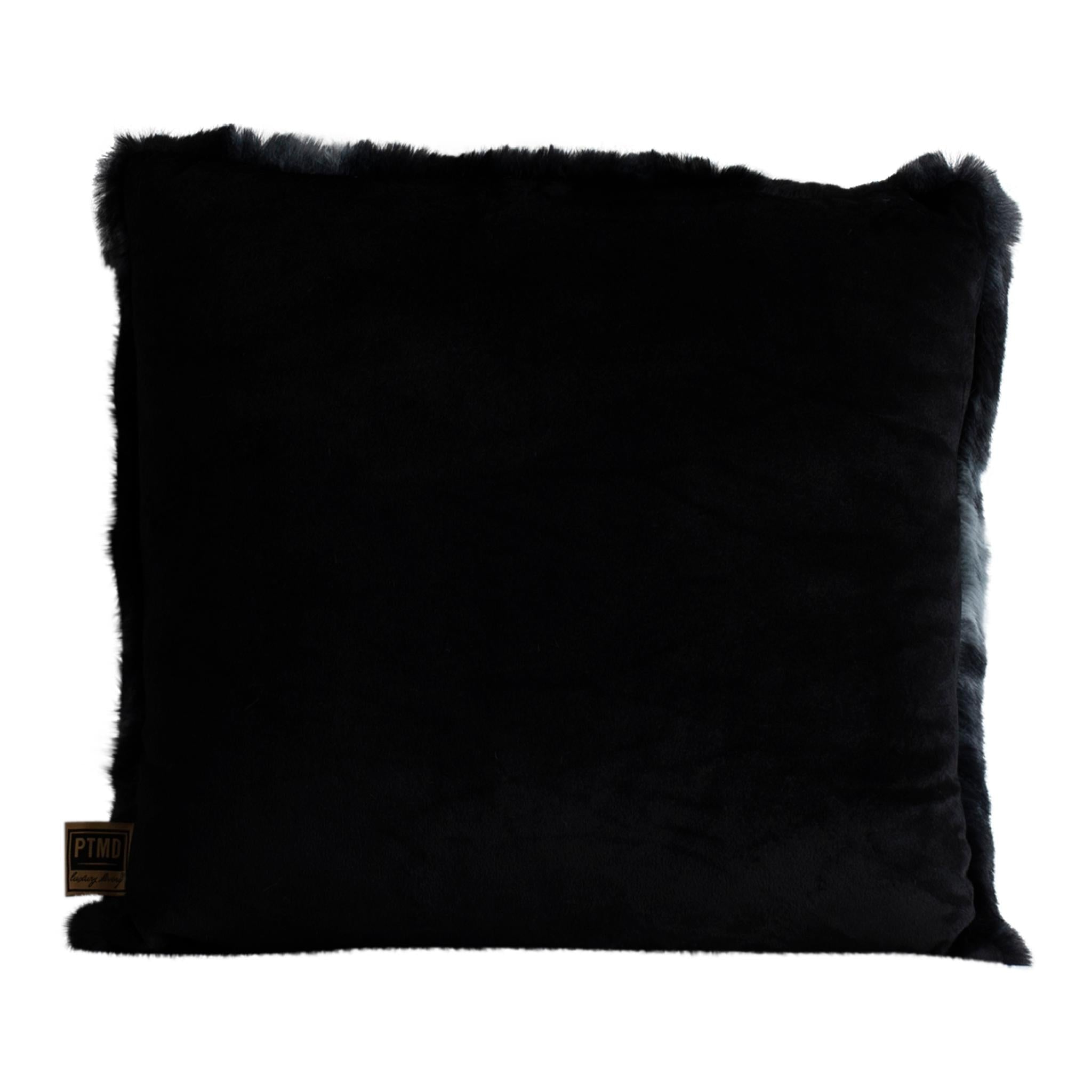 PTMD Linde Sierkussen - 45 x 10 x 45 cm - Fluweel - Zwart