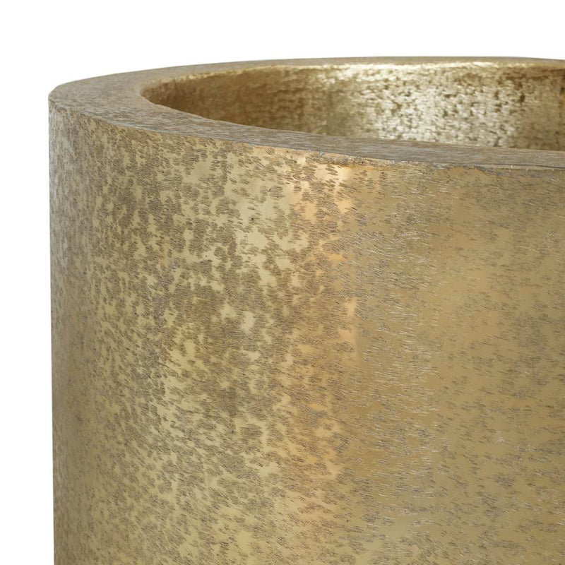 PTMD Bloempot Eviee - 87x87x48 cm - Aluminium - Goud - Set van 2