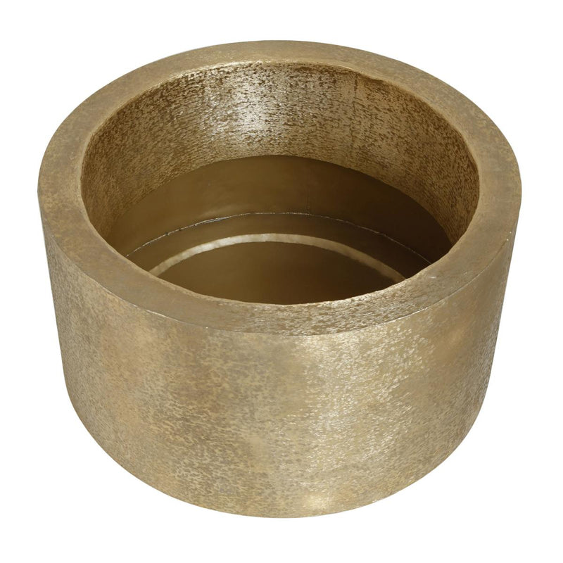 PTMD Bloempot Eviee - 87x87x48 cm - Aluminium - Goud - Set van 2