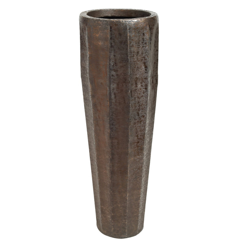 PTMD Bloempot Adiane - 36x36x104 cm - Aluminium - Koper