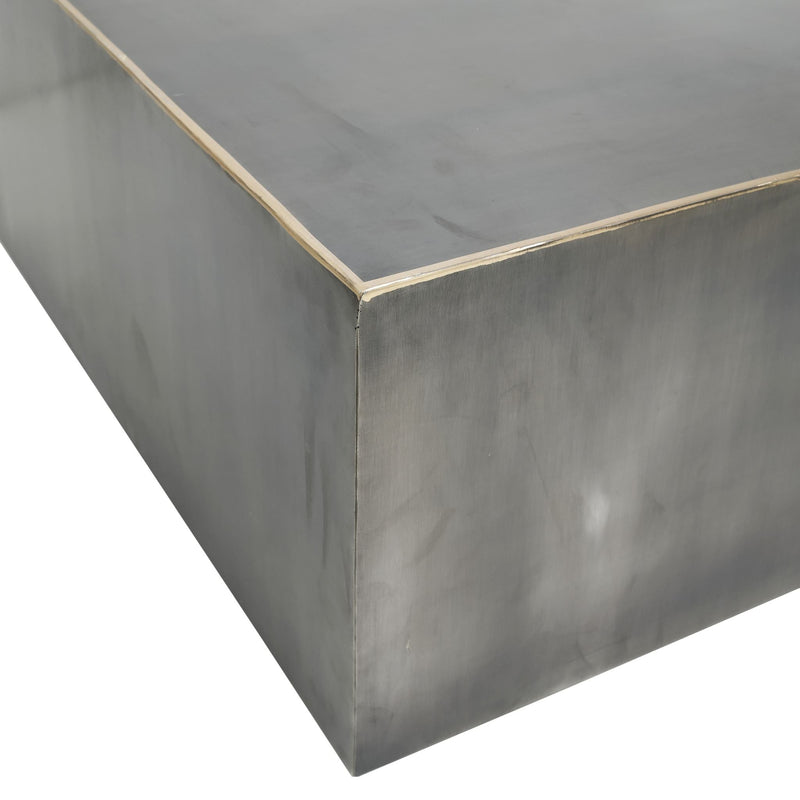 PTMD Salontafel Irvy Nickle - 81x81x35 cm - Ijzer - Goud