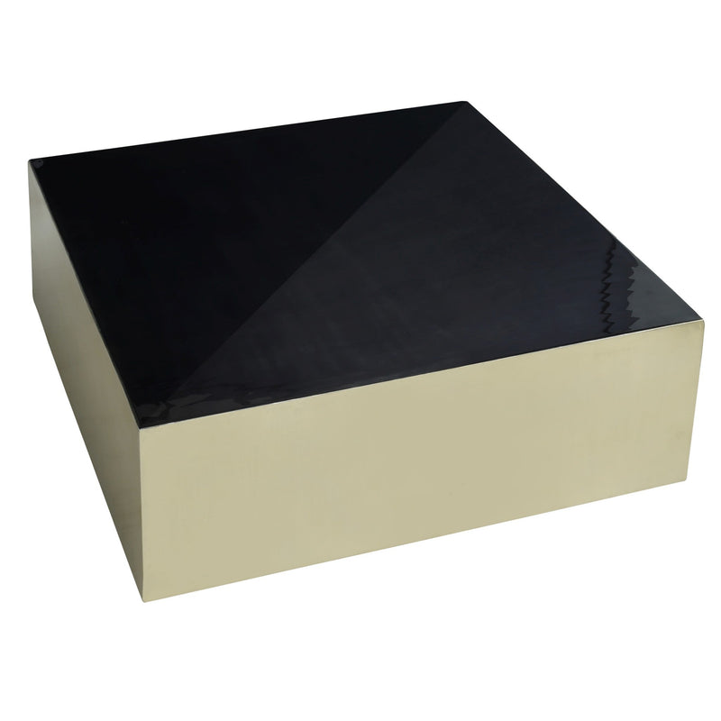 PTMD Salontafel Irvy Gold - 81x81x35 cm - Ijzer - Zwart - Set van 2