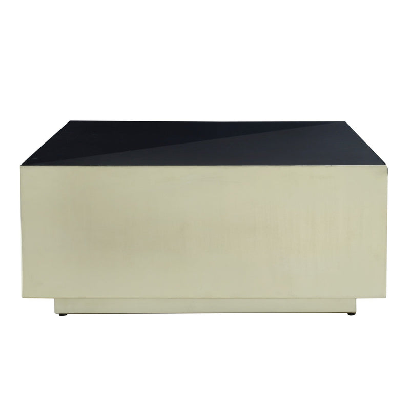 PTMD Salontafel Irvy Gold - 81x81x35 cm - Ijzer - Zwart - Set van 2