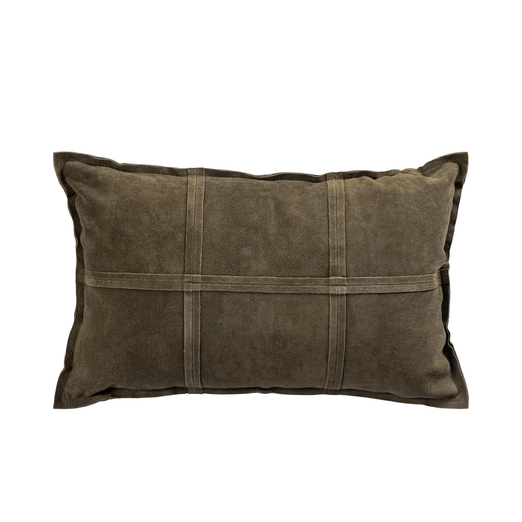 PTMD Sierkussen Cobie - 60x8x40 cm - Suede - Groen