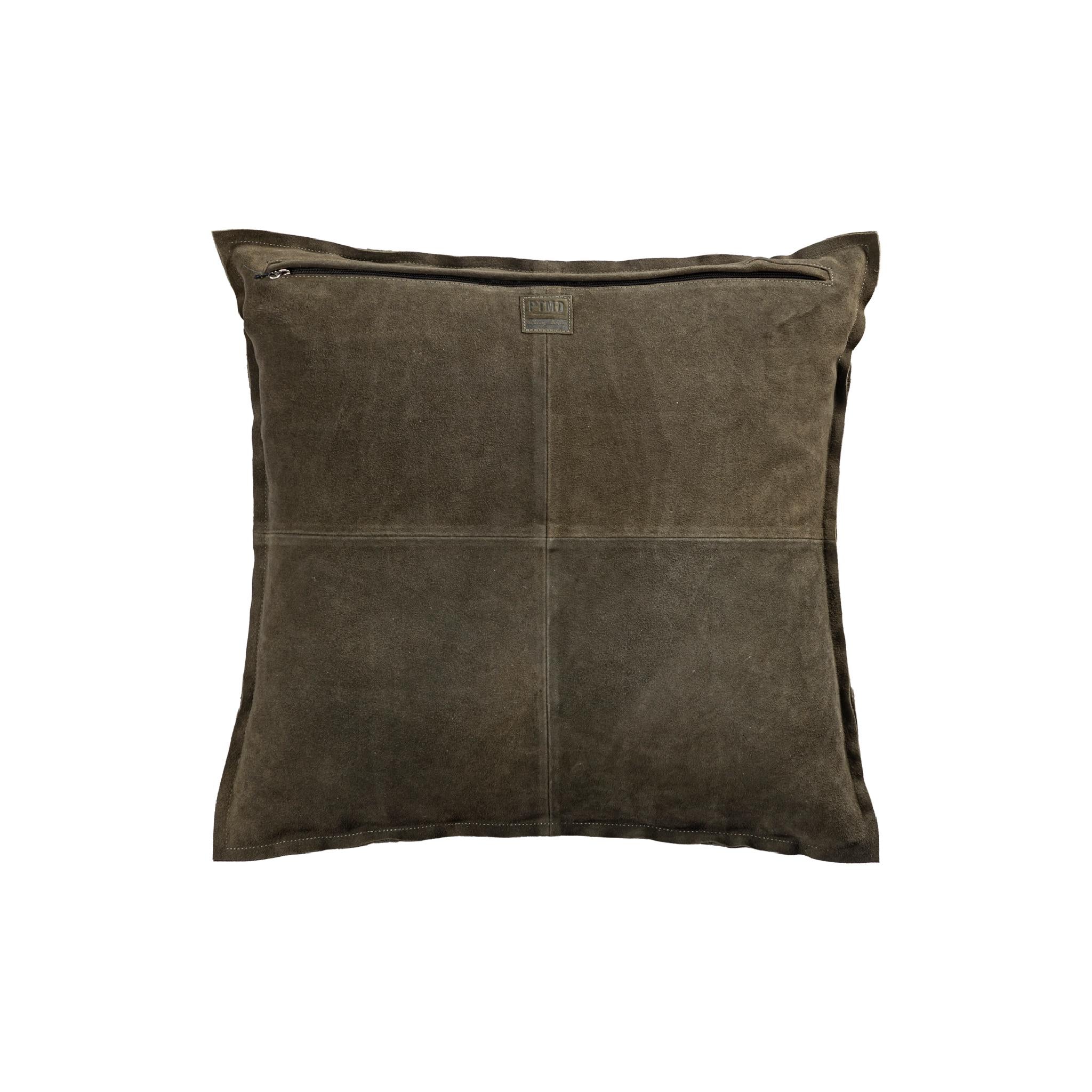 PTMD Sierkussen Cobie - 60x8x60 cm - Suede - Groen