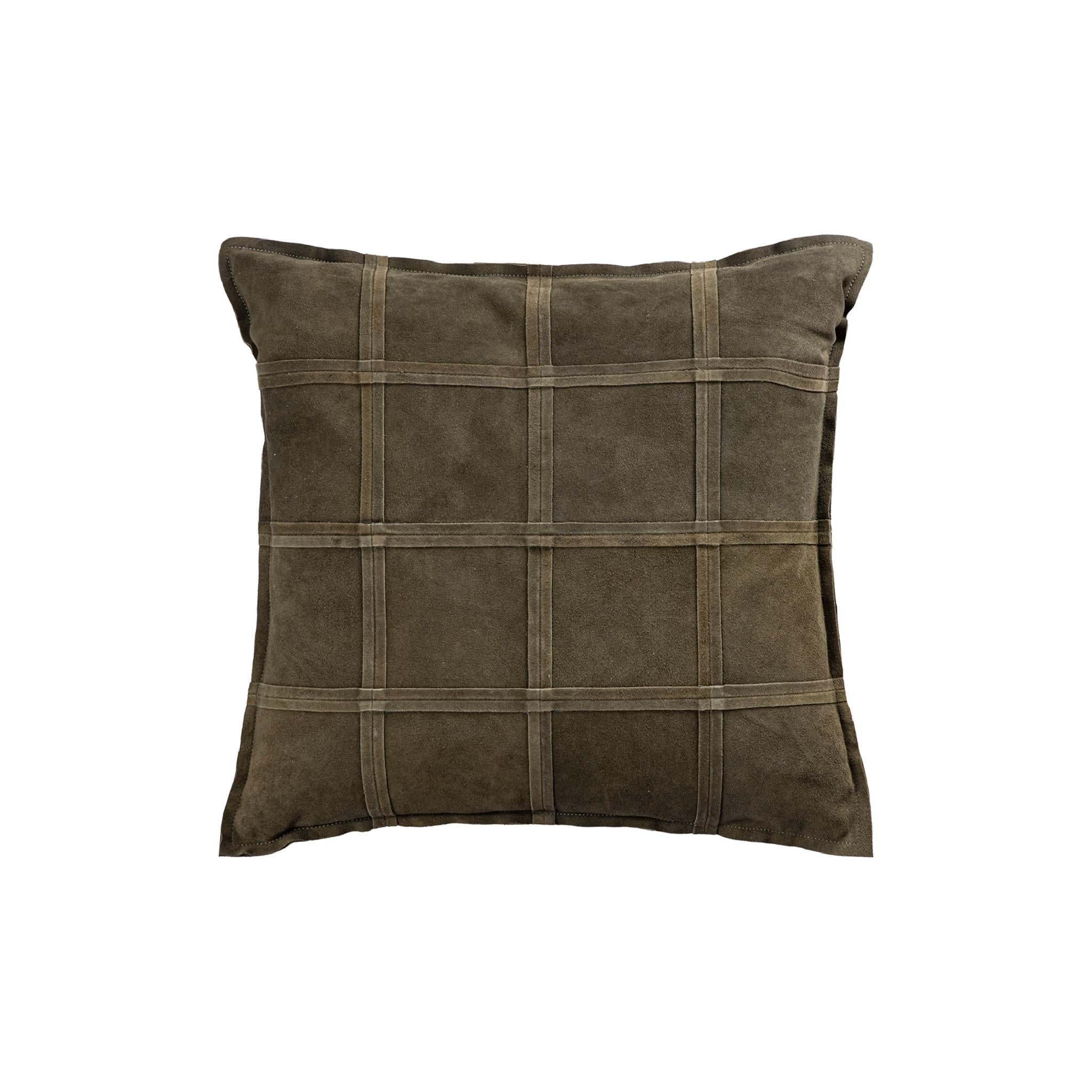 PTMD Sierkussen Cobie - 60x8x60 cm - Suede - Groen