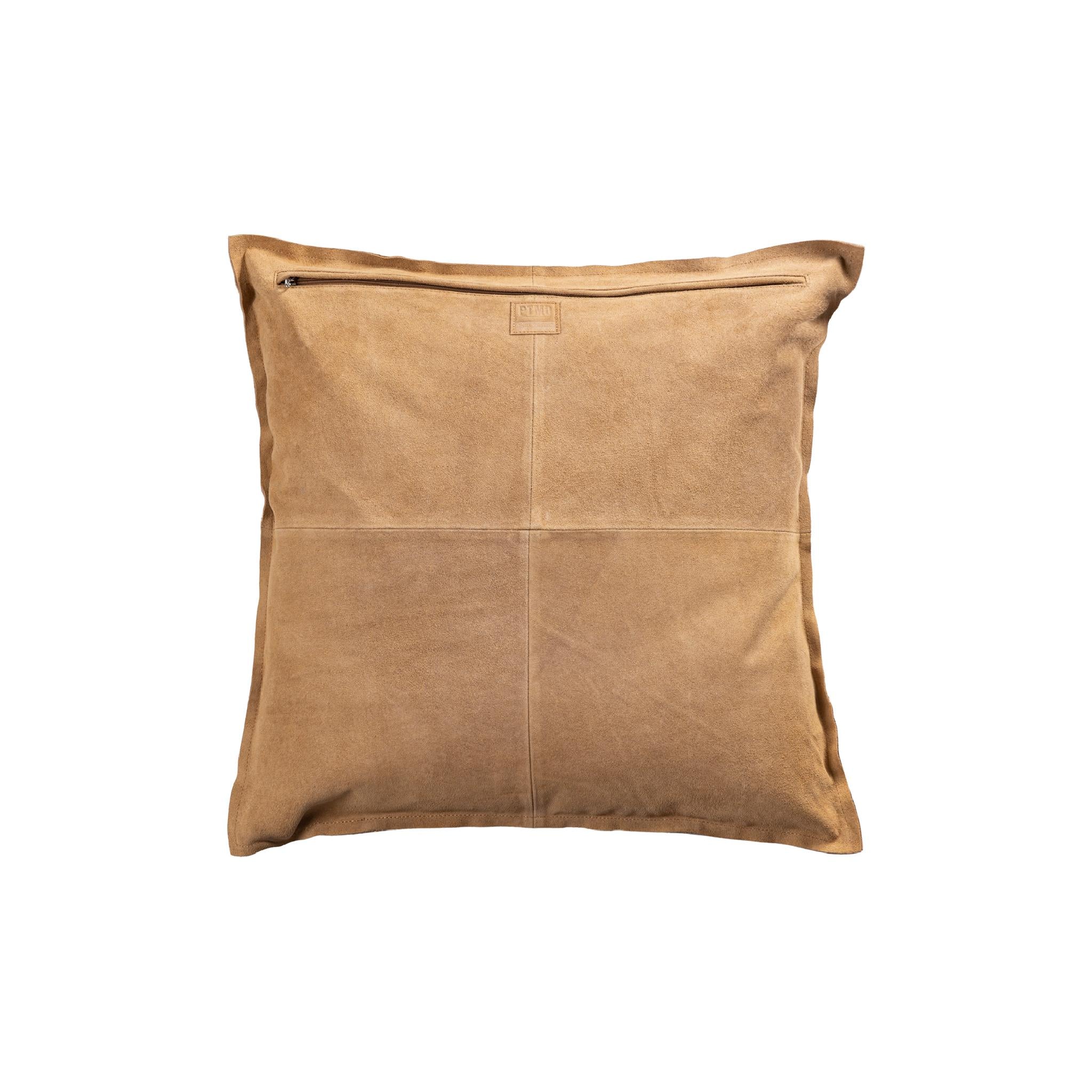 PTMD Sierkussen Cobie - 60x8x60 cm - Suede - Bruin