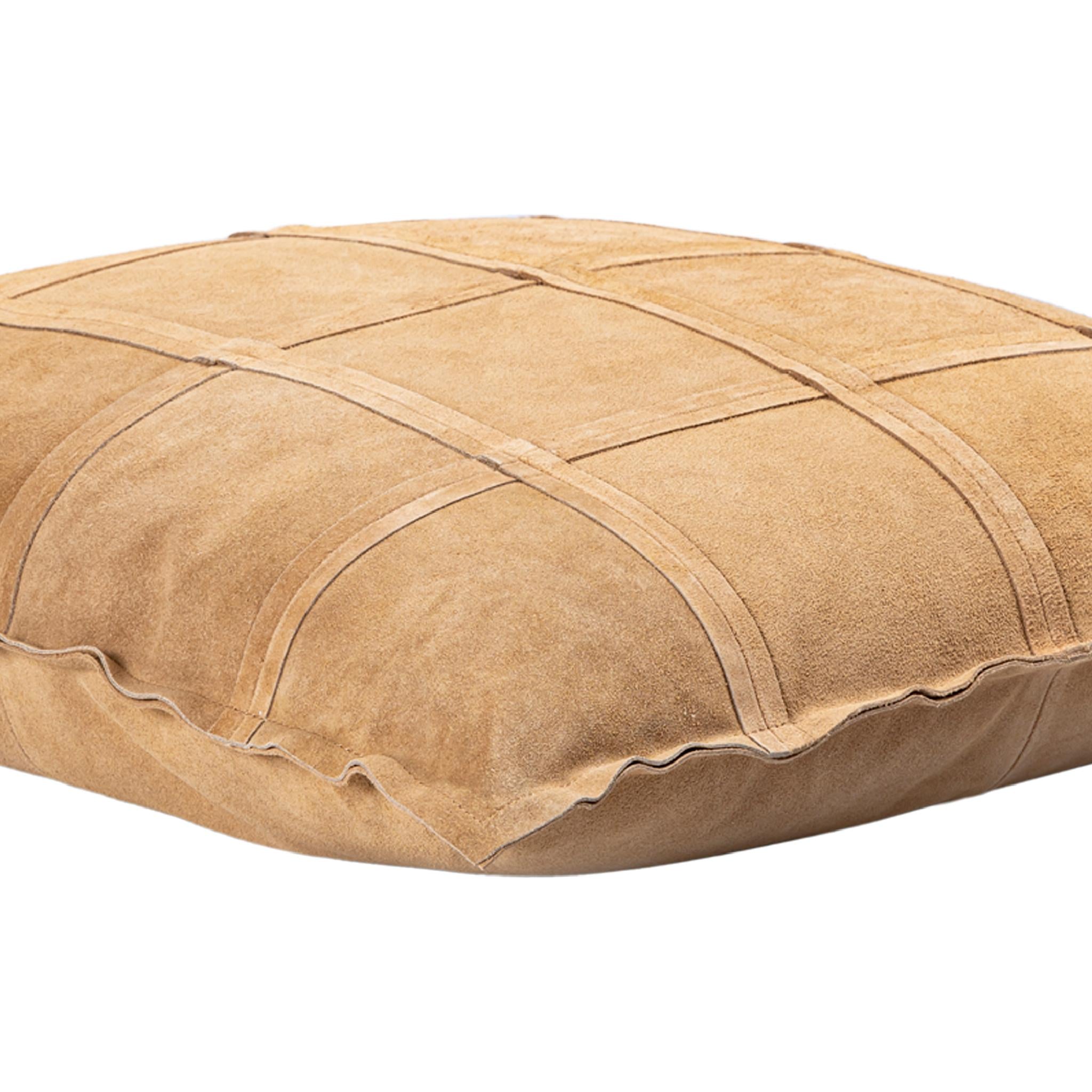 PTMD Sierkussen Cobie - 60x8x60 cm - Suede - Bruin