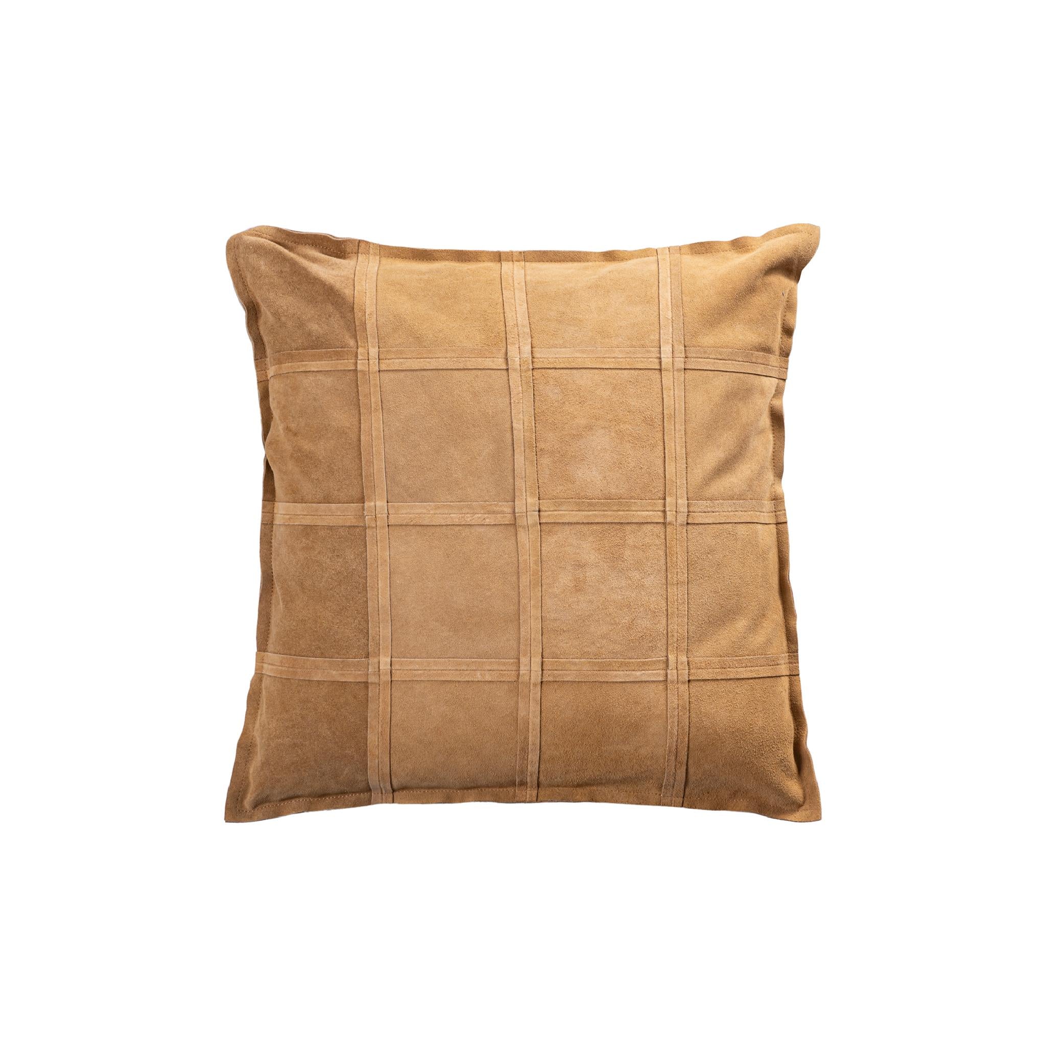 PTMD Sierkussen Cobie - 60x8x60 cm - Suede - Bruin