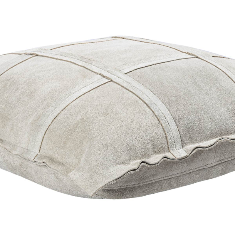 PTMD Sierkussen Cobie - 45x8x45 cm - Suede - Taupe