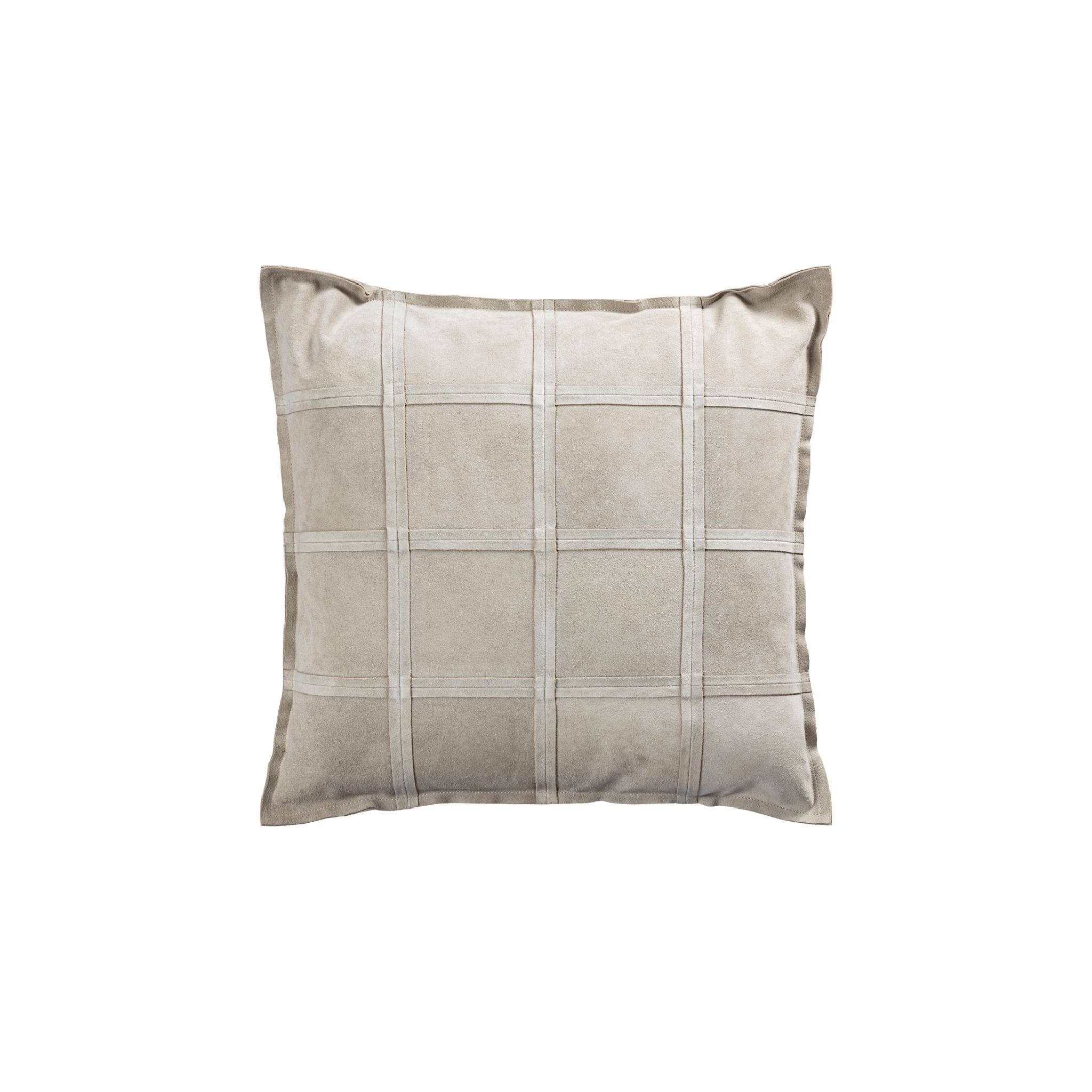 PTMD Sierkussen Cobie - 60x8x60 cm - Suede - Taupe