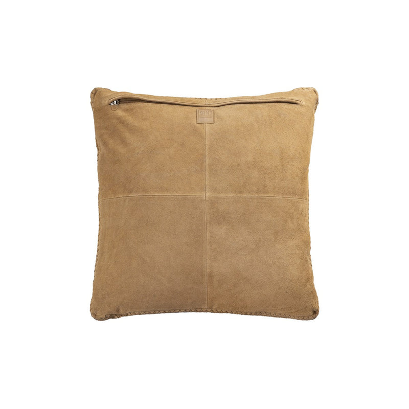 PTMD Sierkussen Suky - 60x8x60 cm - Suede - Bruin