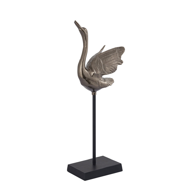 PTMD Zwaan Joycee - 18x20x60 cm - Aluminium - Messing