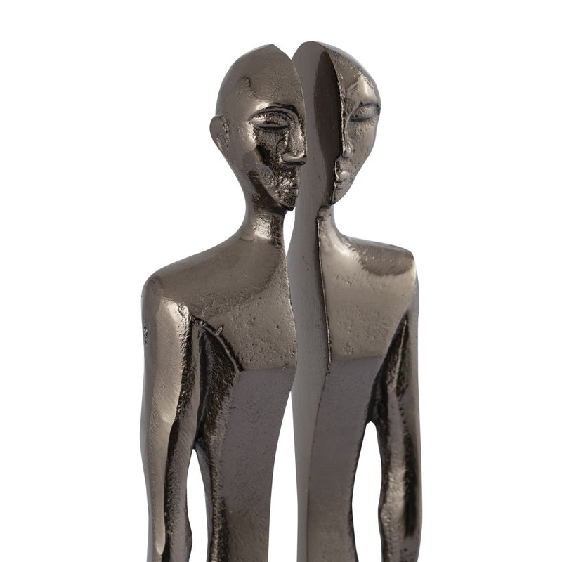 PTMD Decoratieve object Figuur Ilsee - 18x18x62 cm - Metaal - Zilver